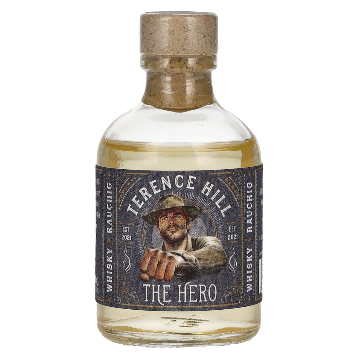 Terence Hill THE HERO Whisky, Smoky, 49% ABV, 0.05 l