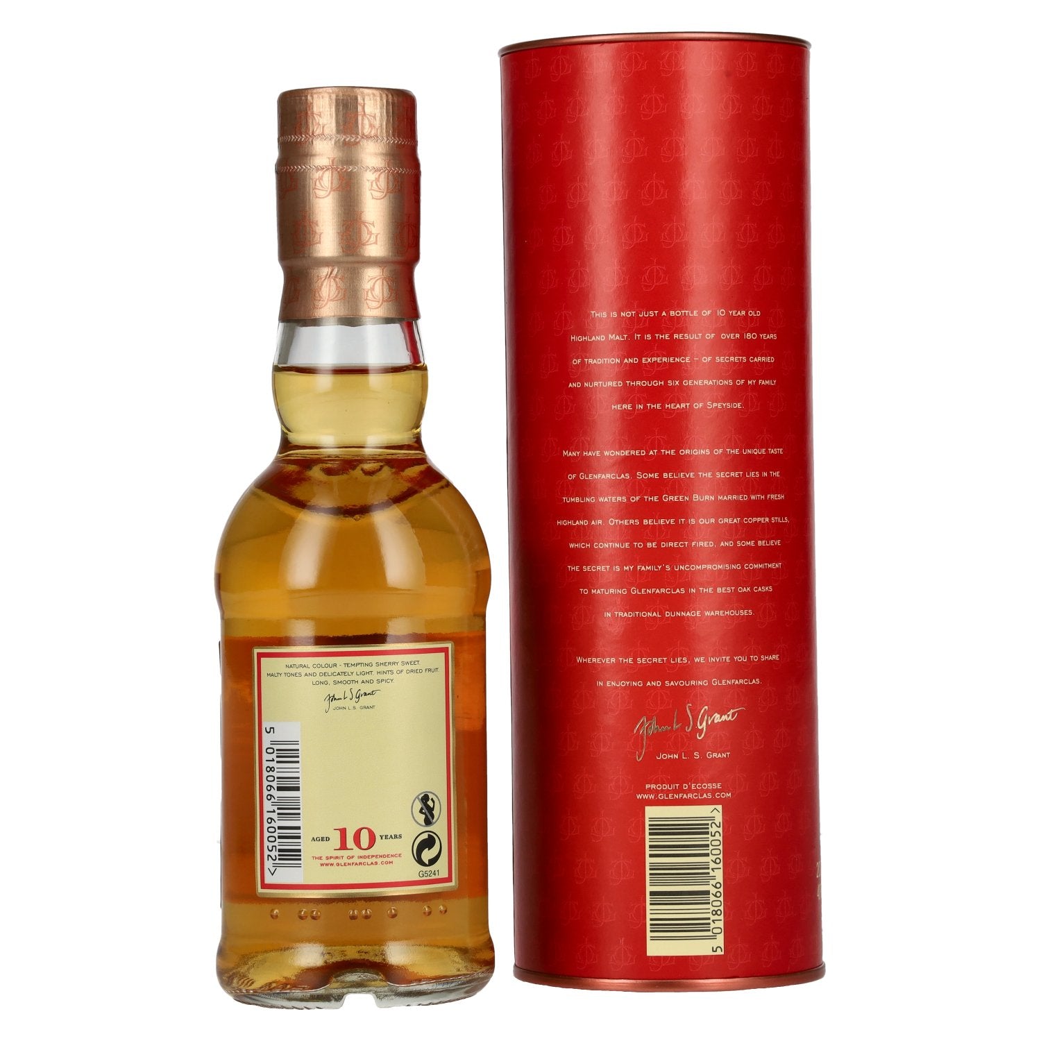 Glenfarclas 10 Years Old Highland Single Malt Scotch Whisky 40% Vol. 0.2l in Gift Box
