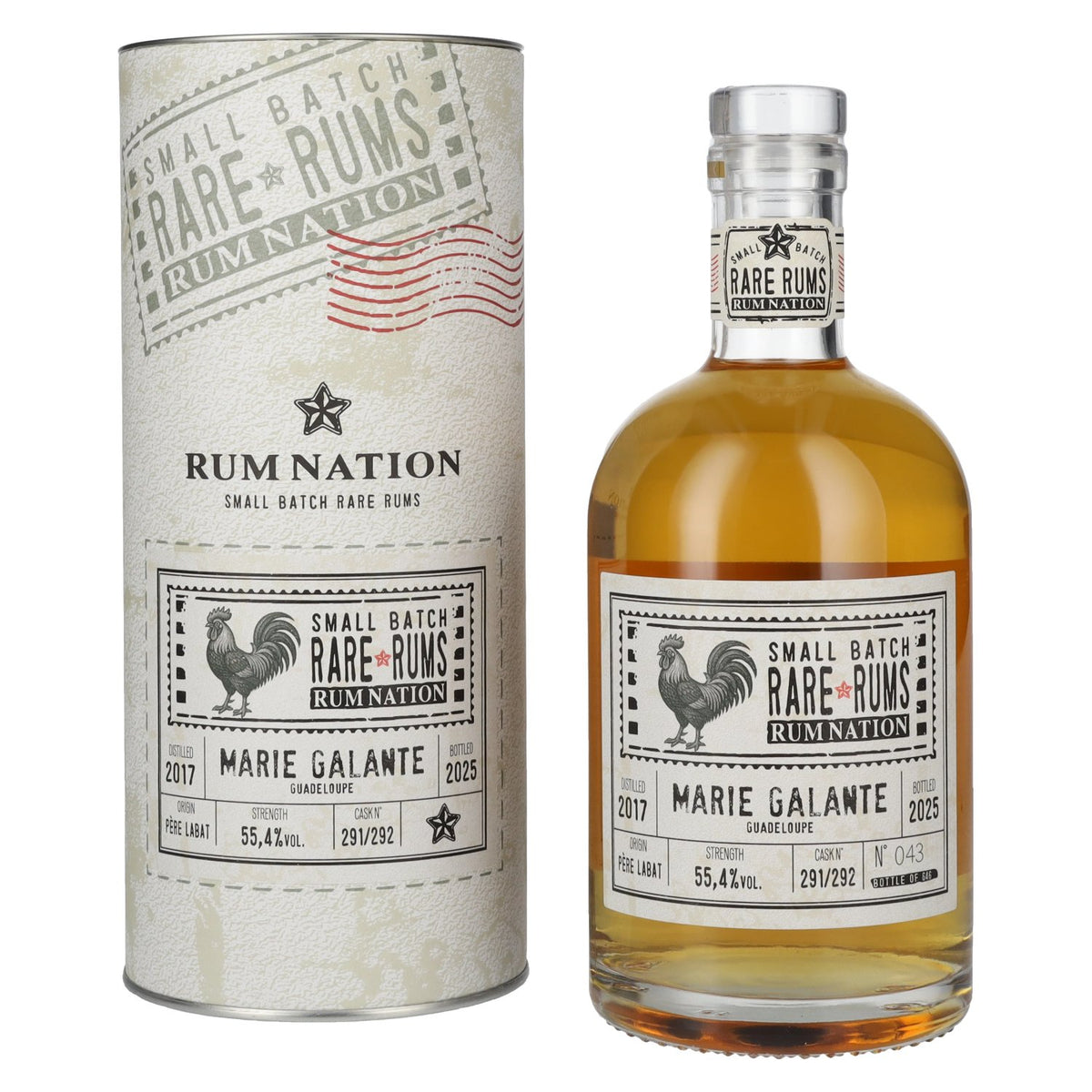 Rum Nation Rare Rums MARIE GALANTE Guadeloupe 2017/2025 55.4% Vol. 0.7l in gift box