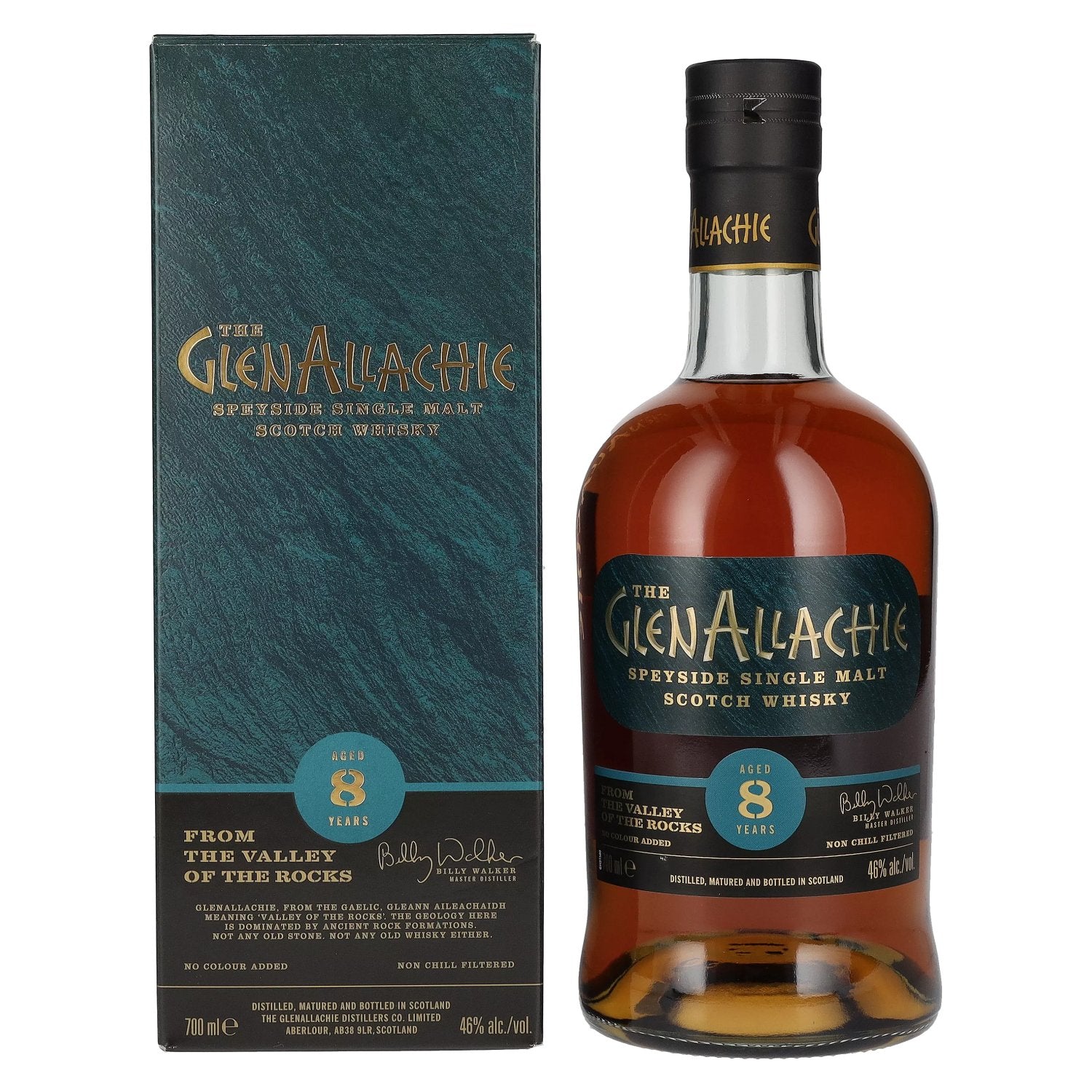 The GlenAllachie 8 Years Old Speyside Single Malt 46% Vol. 0.7l in gift box