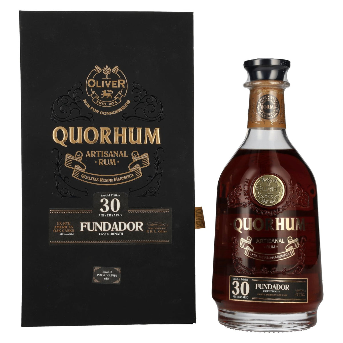 Ron Quorhum 30 Aniversario FUNDADOR Cask Strength Limited Edition 54.3% Vol. 0.7l in gift box