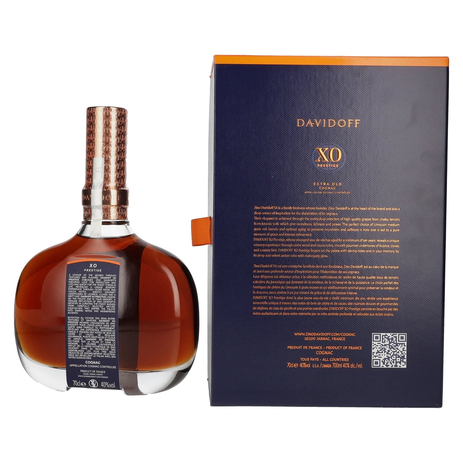 Davidoff XO Prestige Extra Old Cognac 40% Vol. 0,7l in Geschenkbox