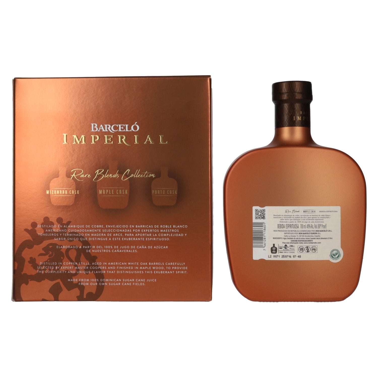 Barceló Imperial Rare Blends Maple Cask 40% Vol. 0.7l in Gift Box