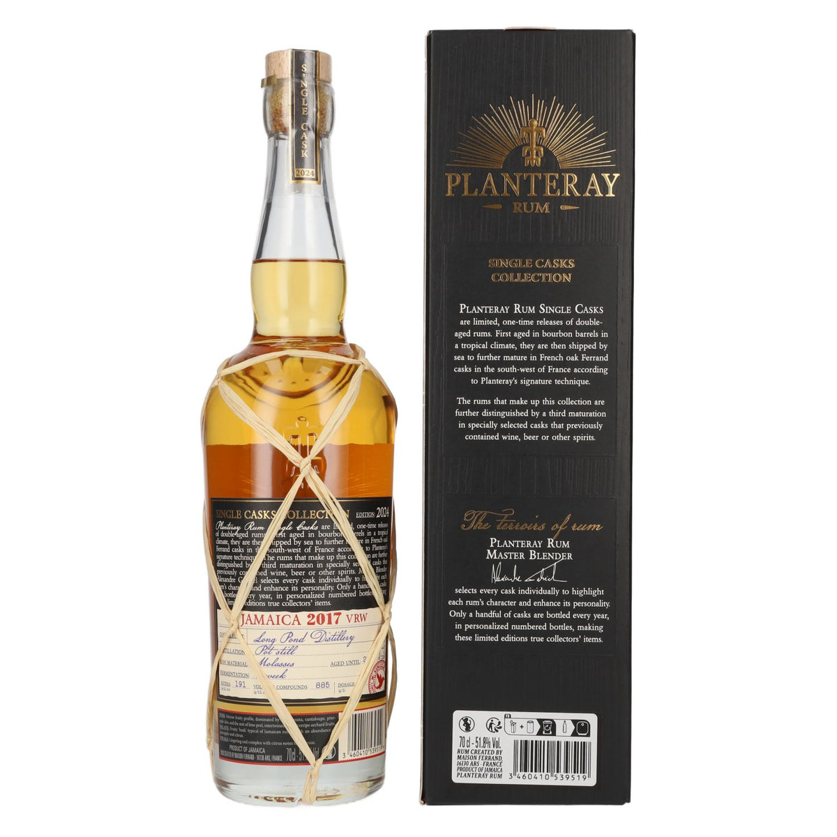 Planteray Rum JAMAICA VRW 2017 Kentucky Bourbon Cask Finish 51,8% Vol. 0,7l in Geschenkbox