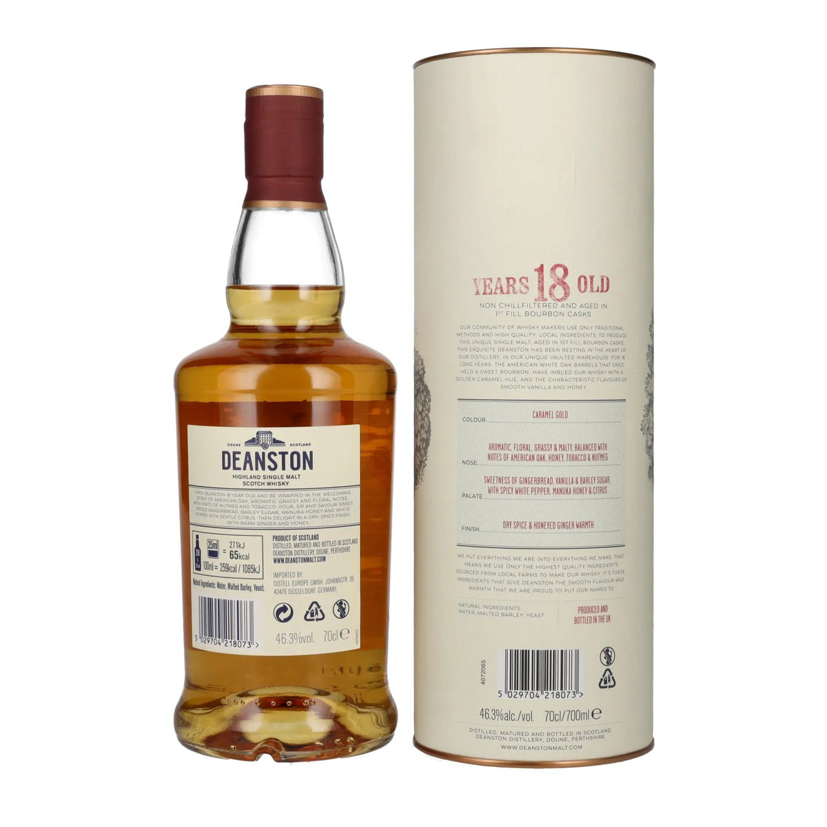 Deanston 18 Years Old Highland Single Malt 46,3% Vol. 0,7l in Geschenkbox