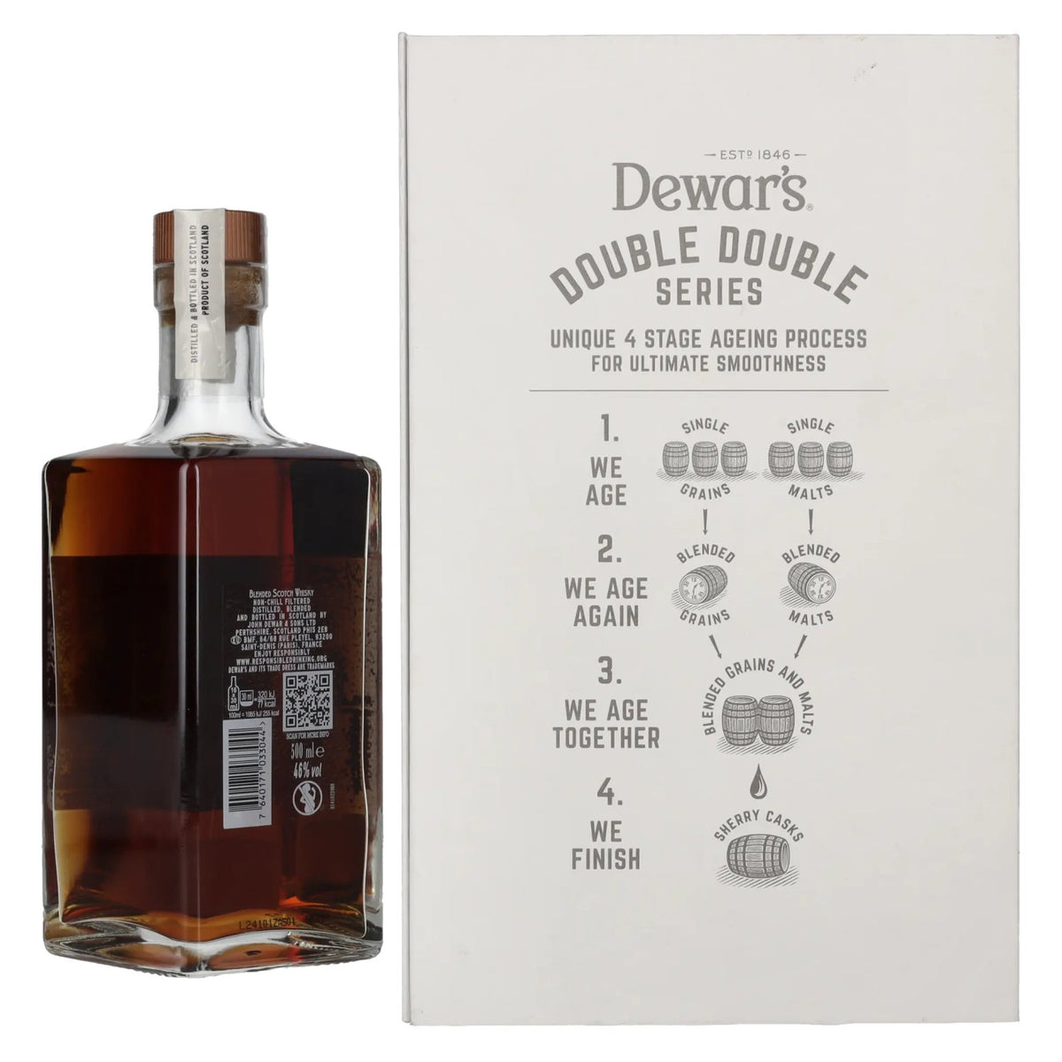 Dewar's 32 Years Old Double Double Aged Blended Scotch Whisky 46% Vol. 0.5l in Gift Box