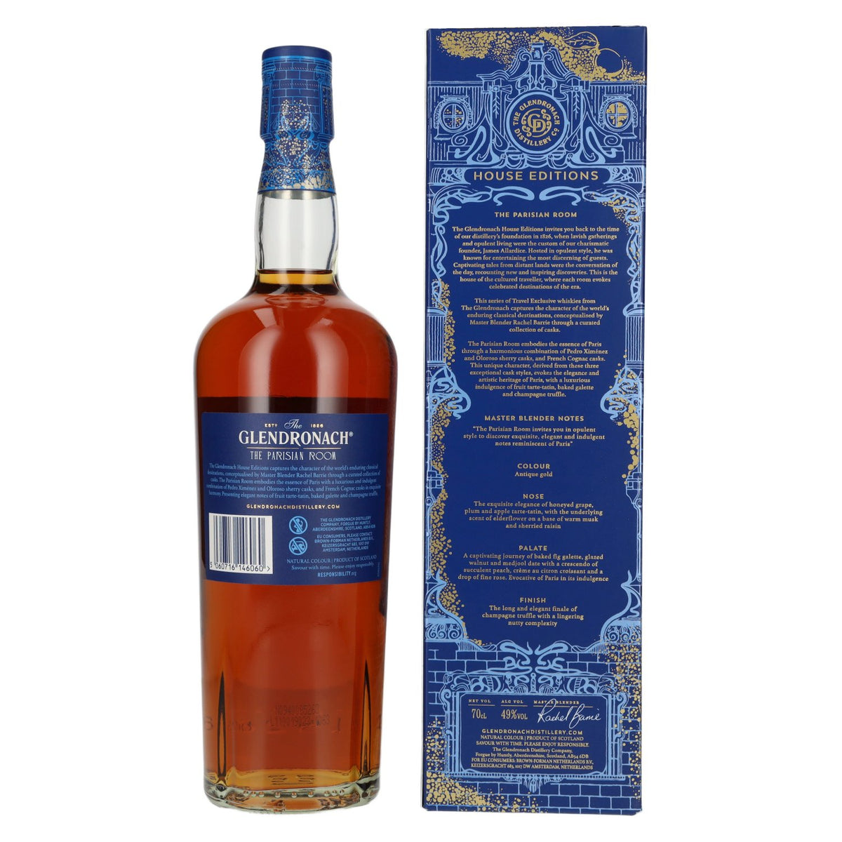 The GlenDronach House Editions THE PARISIAN ROOM Highland Single Malt 49% Vol. 0,7l in Geschenkbox