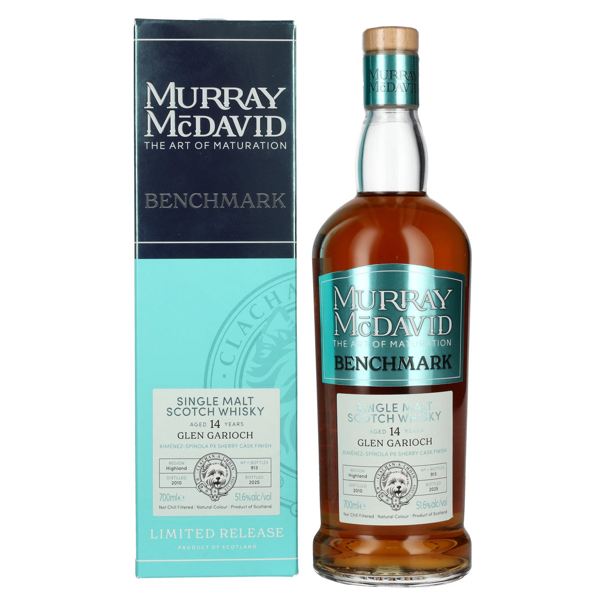 Murray McDavid BENCHMARK 14 Years Old GLEN GARIOCH PX Sherry Cask Finish 2010 51.6% Vol. 0.7l in gift box