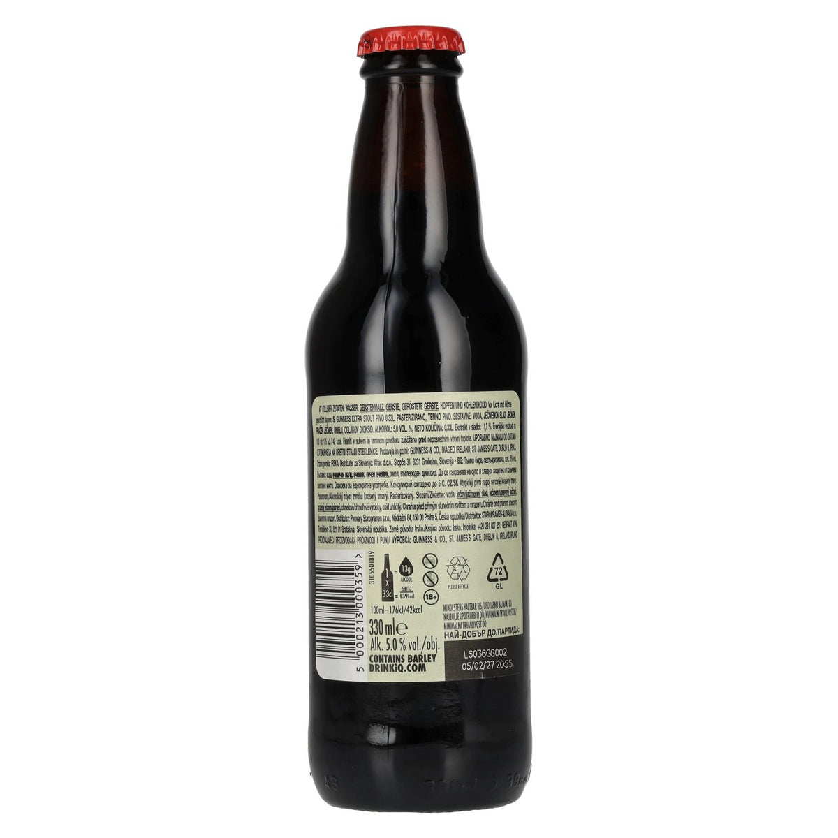Guinness Extra Stout 5% ABV 0.33l