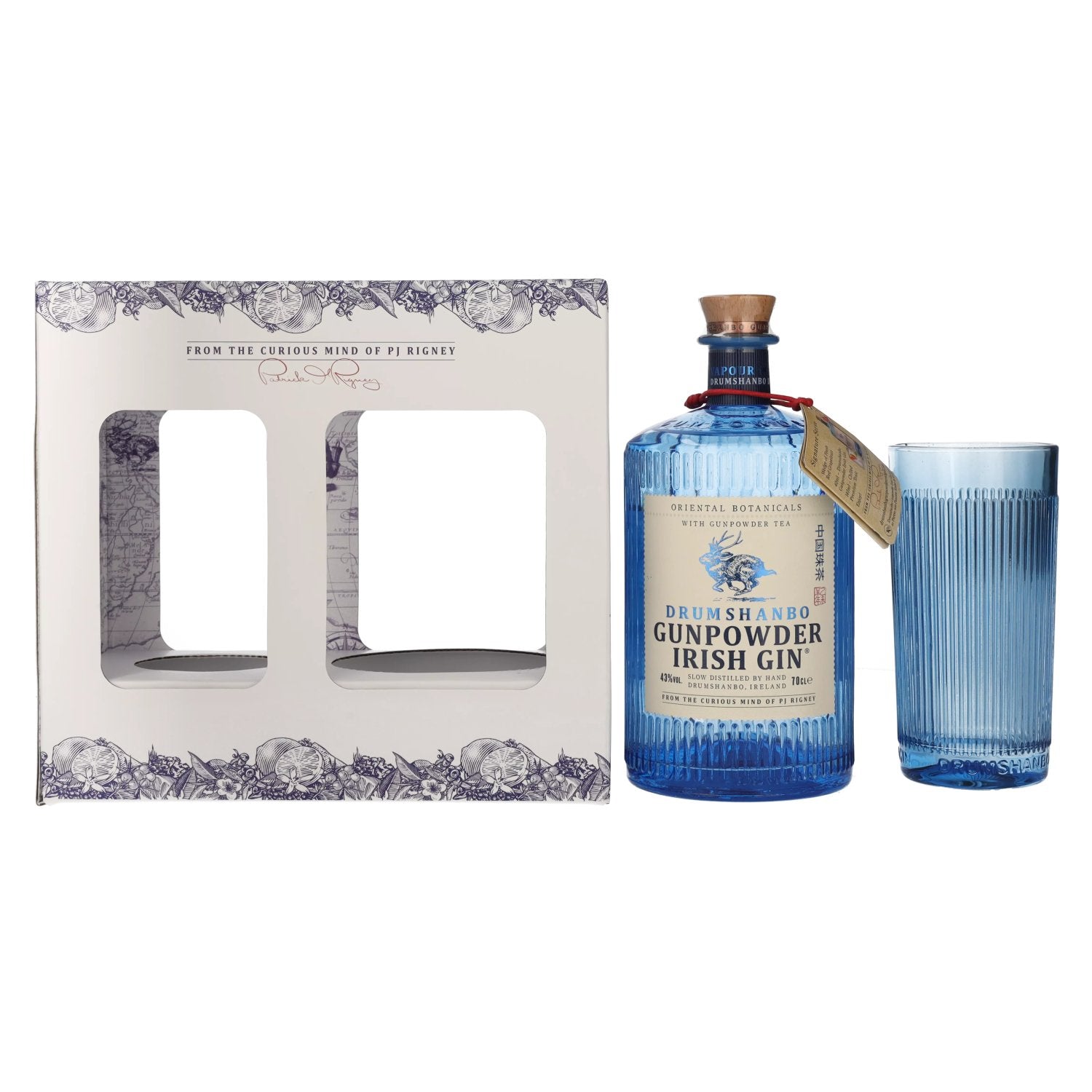 Drumshanbo Gunpowder Irish Gin 43% Vol. 0.7l in Gift Box with Glass