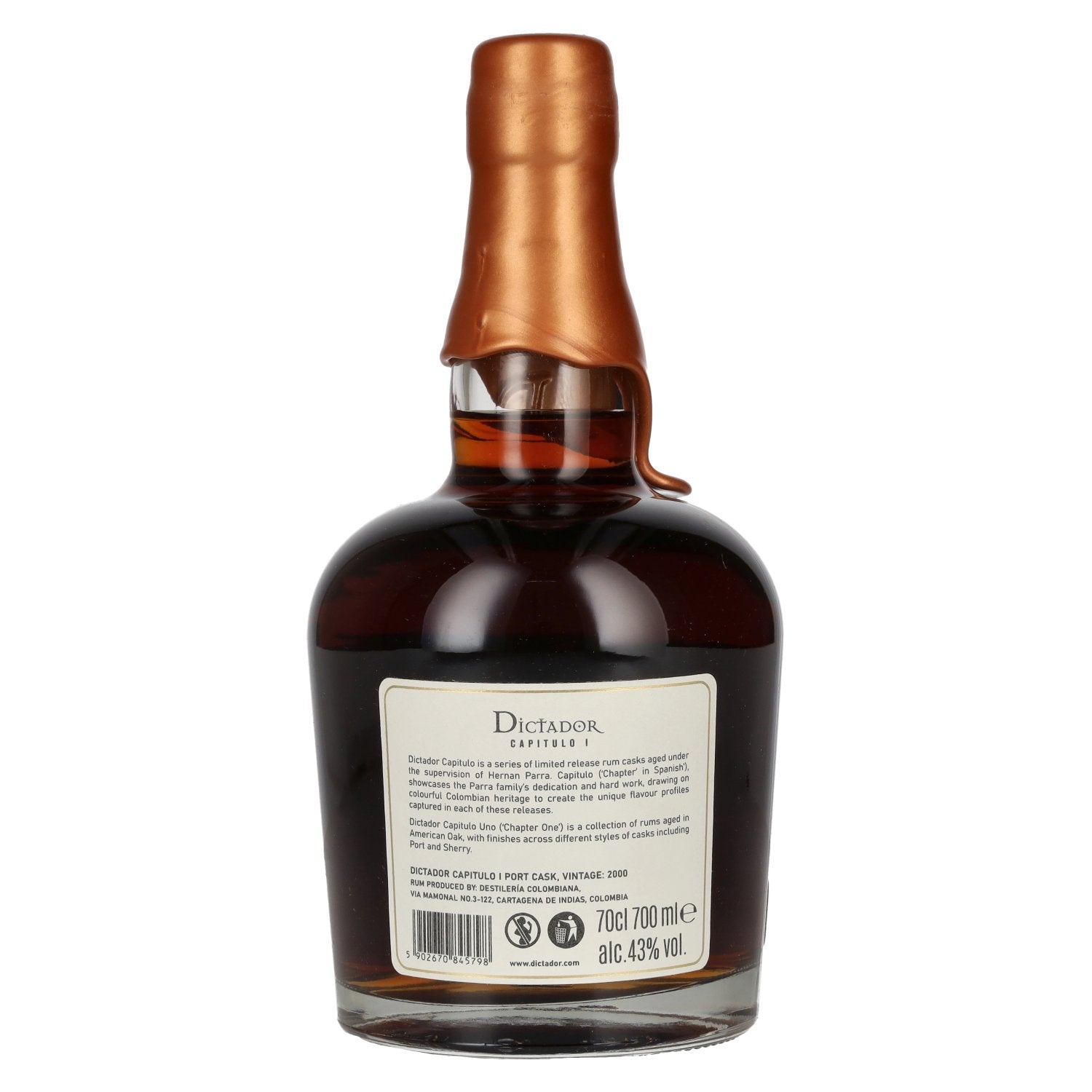 Dictador CAPITULO I 20 Years Old Port Cask Colombian Aged Rum 43% Vol. 0,7l