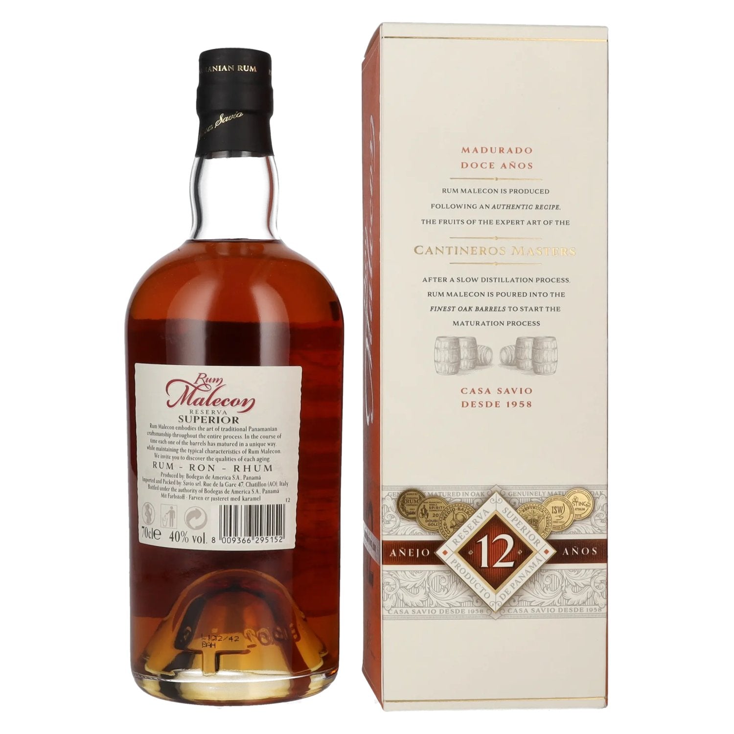 Rum Malecon Añejo 12 Years Superior Reserve 40% Vol. 0.7l in gift box
