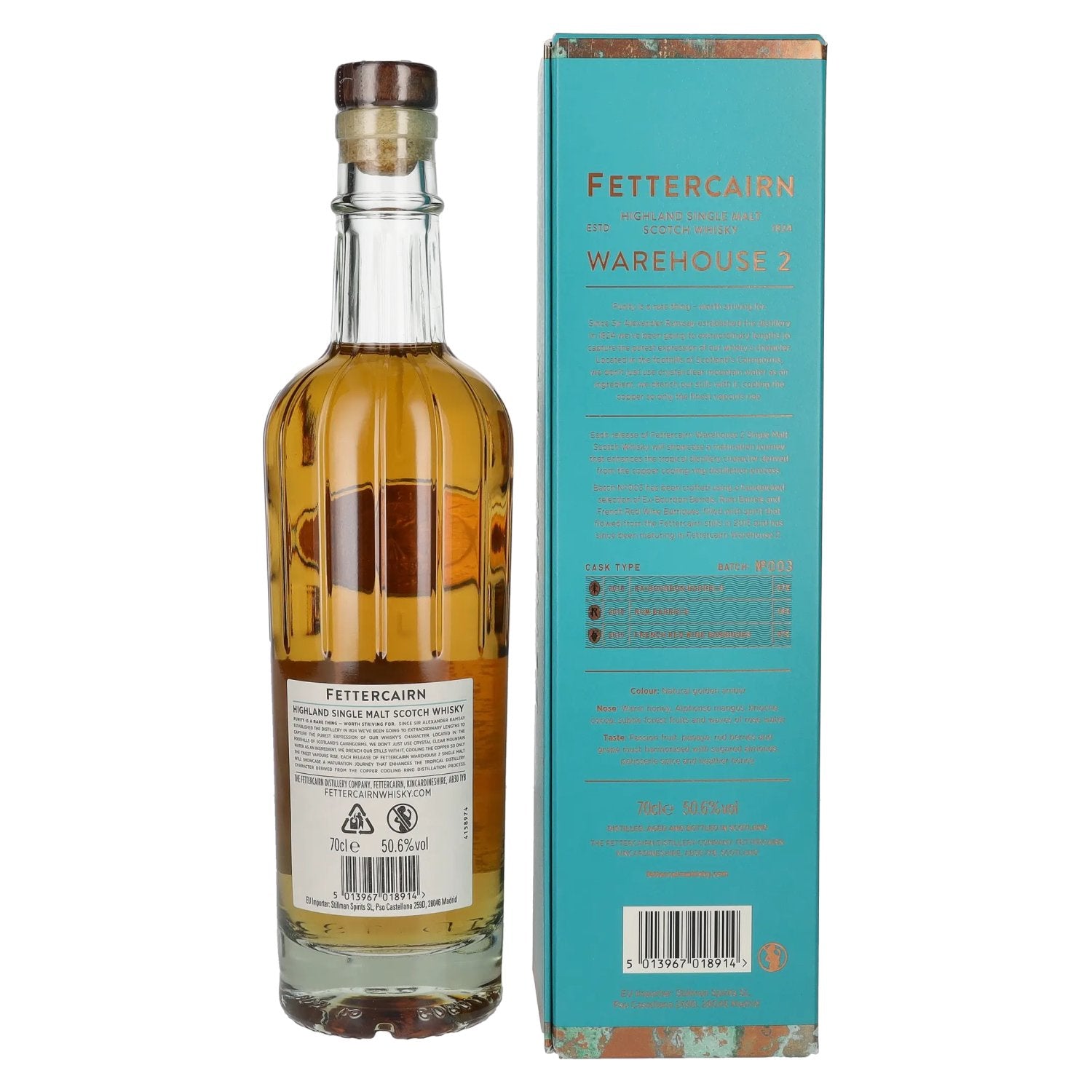 Fettercairn WAREHOUSE 2 Batch No. 003 50.6% Vol. 0.7l in gift box