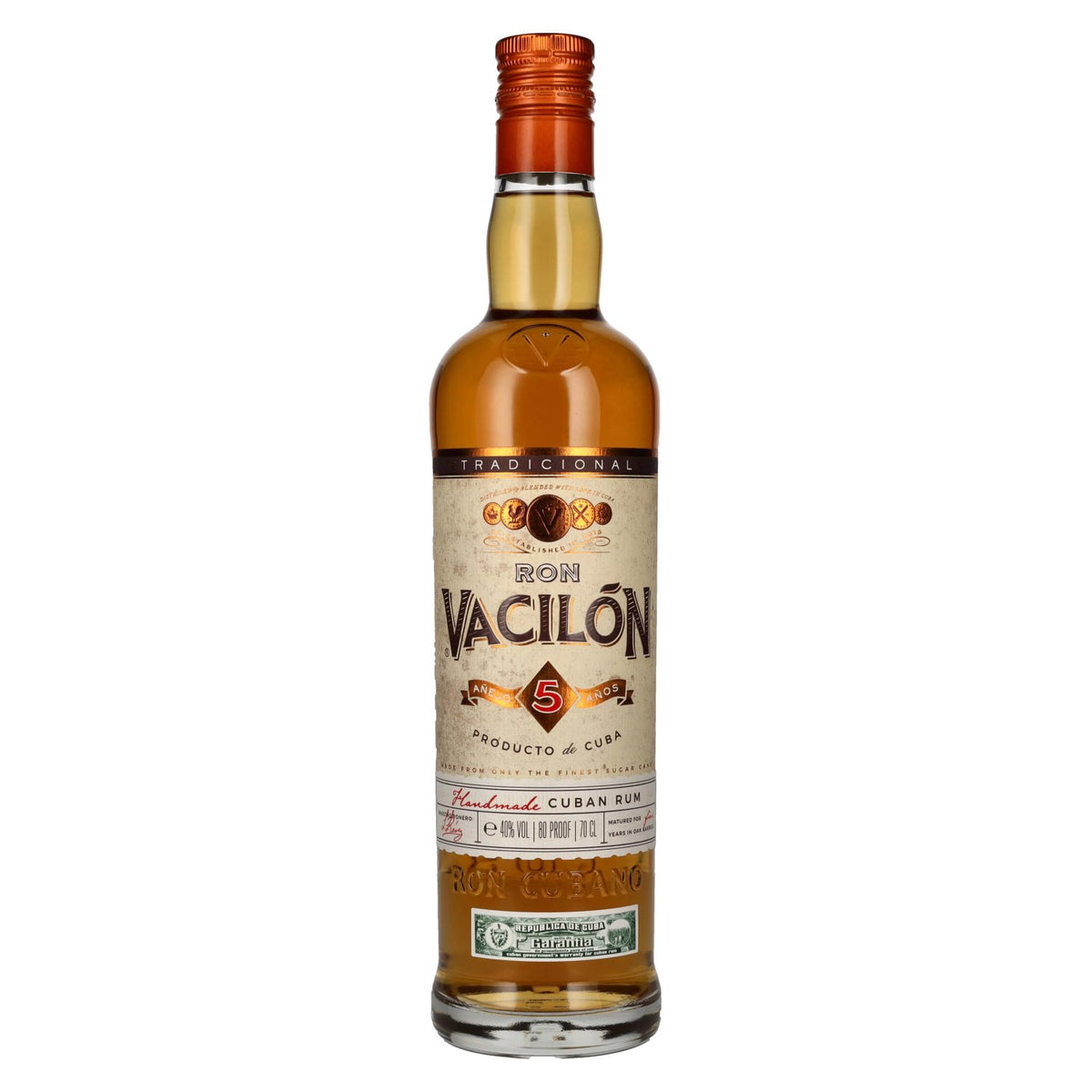 Ron Vacilón TRADICIONAL 5-Year-Old Añejo 40% ABV 0.7l