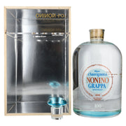 Nonino Grappa Monovitigno il Sauvignon di Blanc 41% Vol. 6.3l in wooden box with dispenser pump