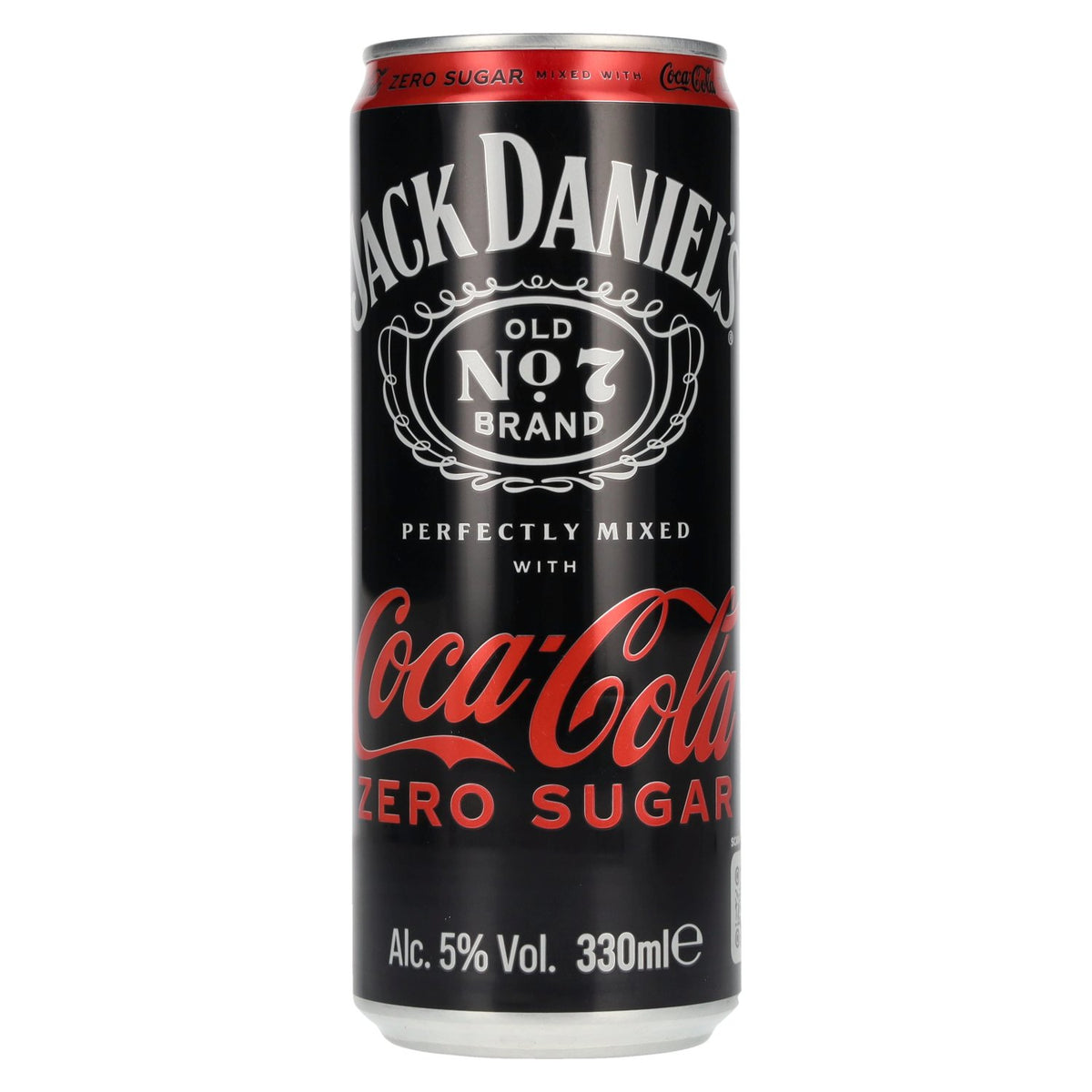Jack Daniel's No. 7 Whisky &amp; Coca Cola ZERO SUGAR 5% ABV 0.33l can (deposit)