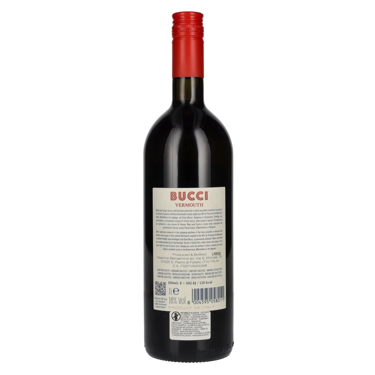 Bucci Sweet Red Vermouth 16% Vol. 1L
