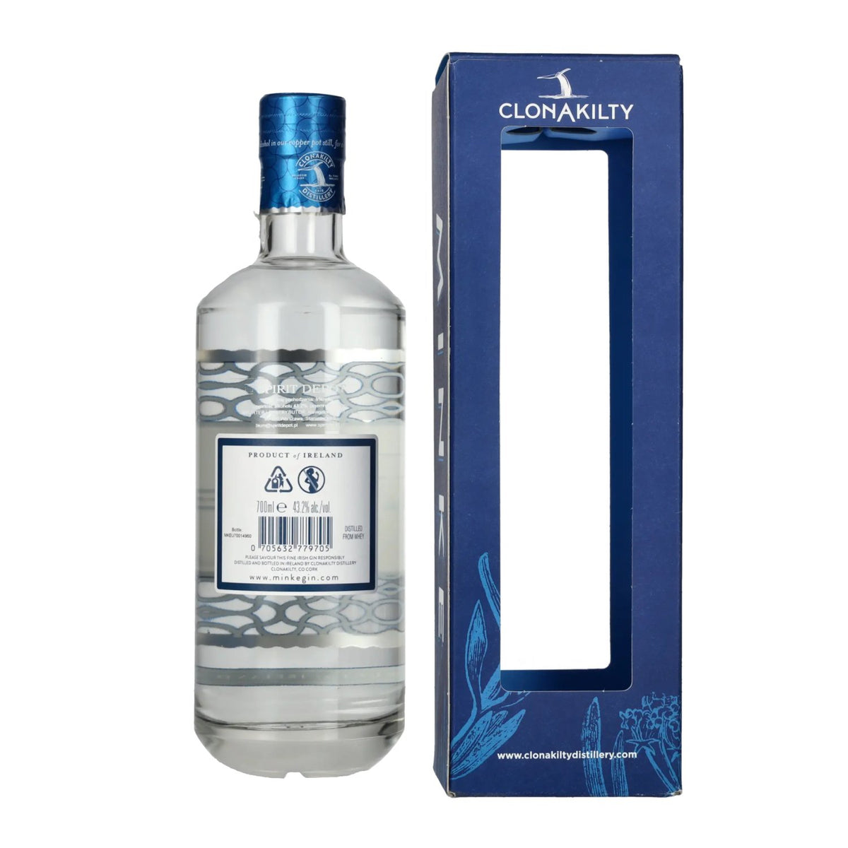 Minke Irish Gin 43.2% ABV, 0.7l in a gift box