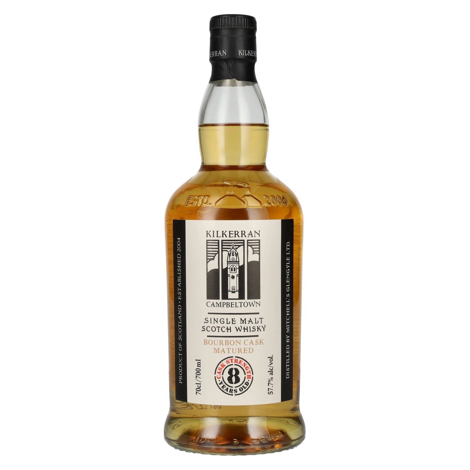Kilkerran Glengyle Distillery 8 Years Old Campbeltown Single Malt Bourbon Cask Matured 57.7% Vol. 0.7l