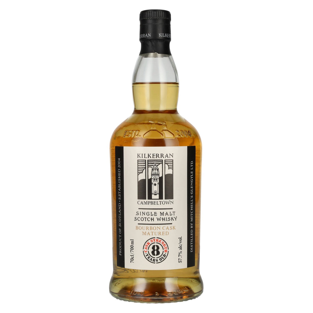 Kilkerran Glengyle Distillery 8 Years Old Campbeltown Single Malt Bourbon Cask Matured 57.7% Vol. 0.7l