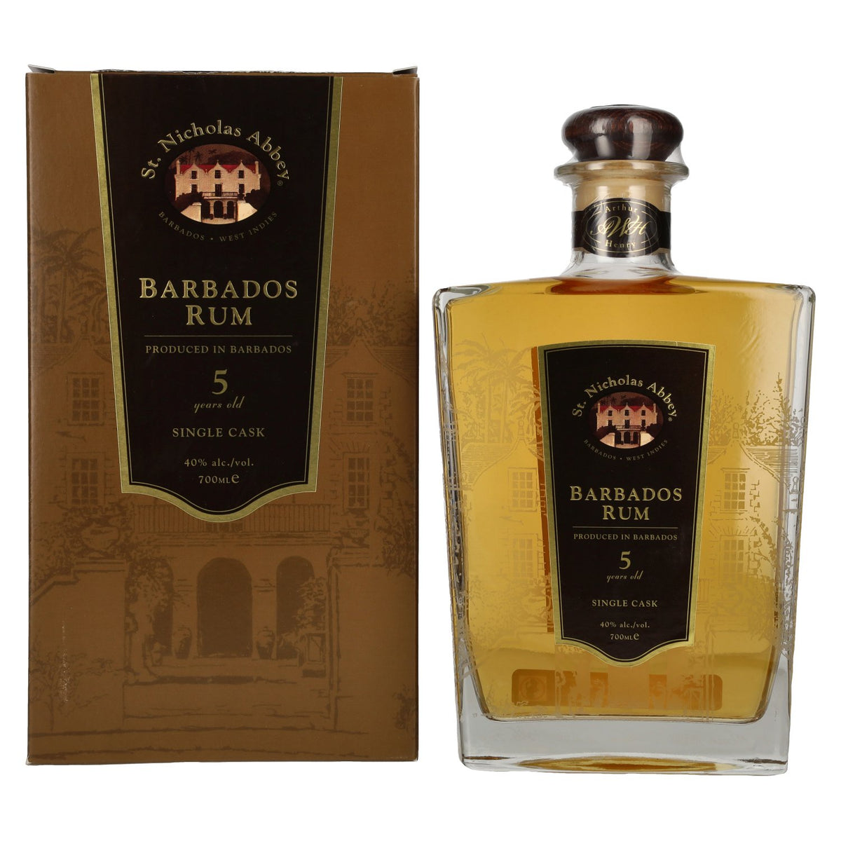 St. Nicholas Abbey Barbados Rum 5 Years Old Single Cask 40% Vol. 0.7l in Gift Box
