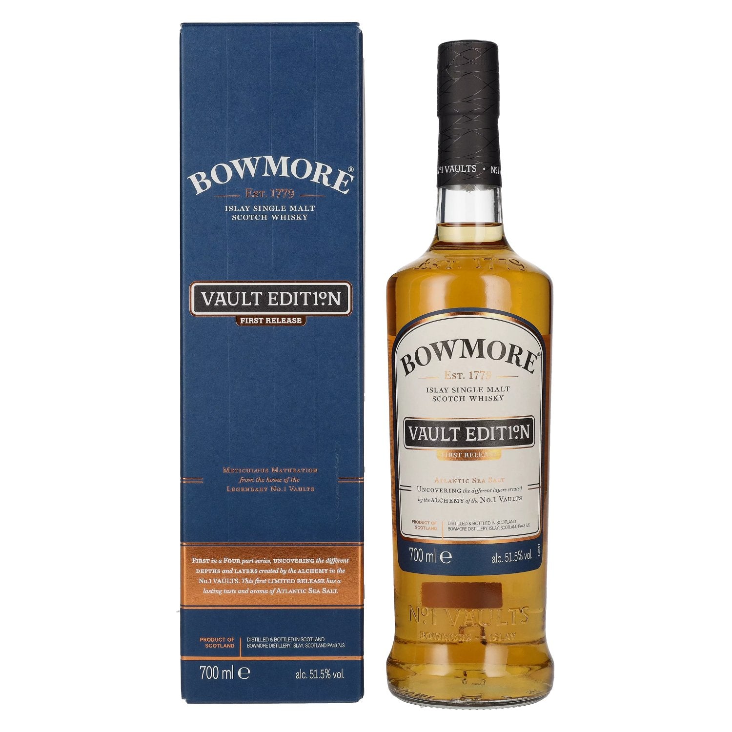 Bowmore VAULT EDITION Atlantic Sea Salt FIRST RELEASE 51.5% Vol. 0.7L in gift box