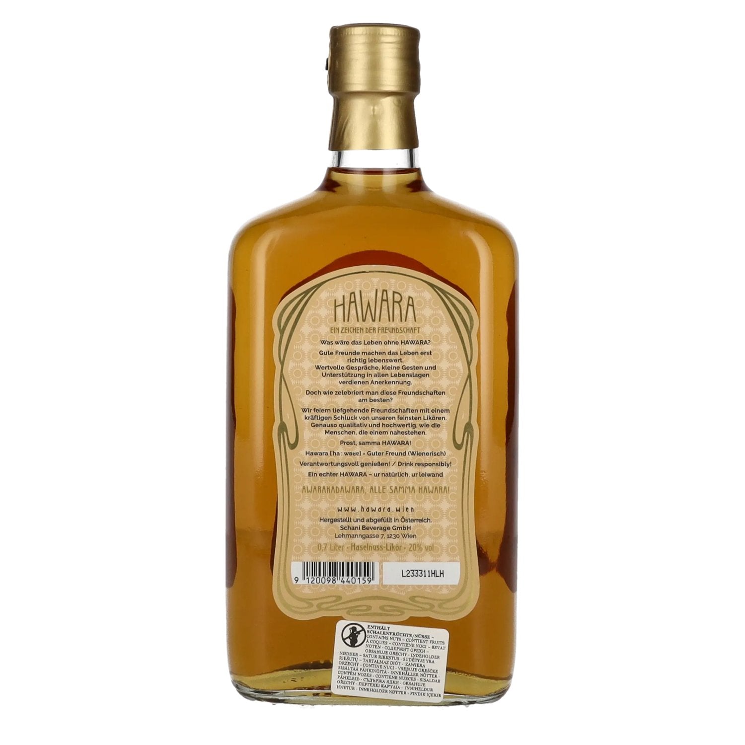 HAWARA Hazelnut Liqueur 20% Vol. 0.7l
