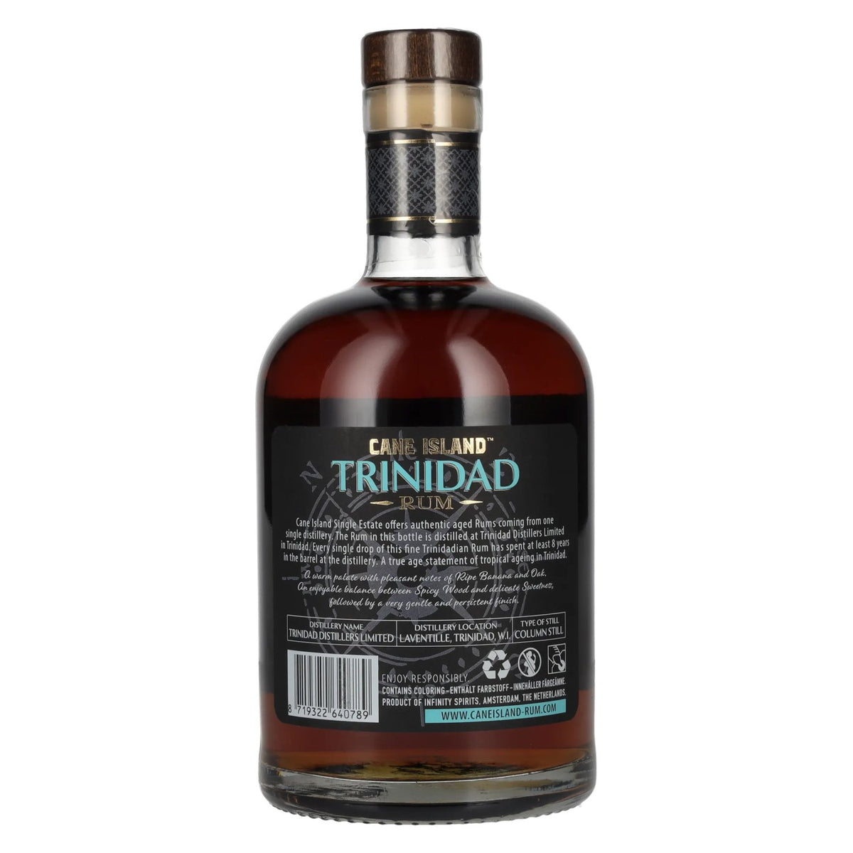 Cane Island TRINIDAD 8 Years Old Single Estate Rum 43% Vol. 0.7l