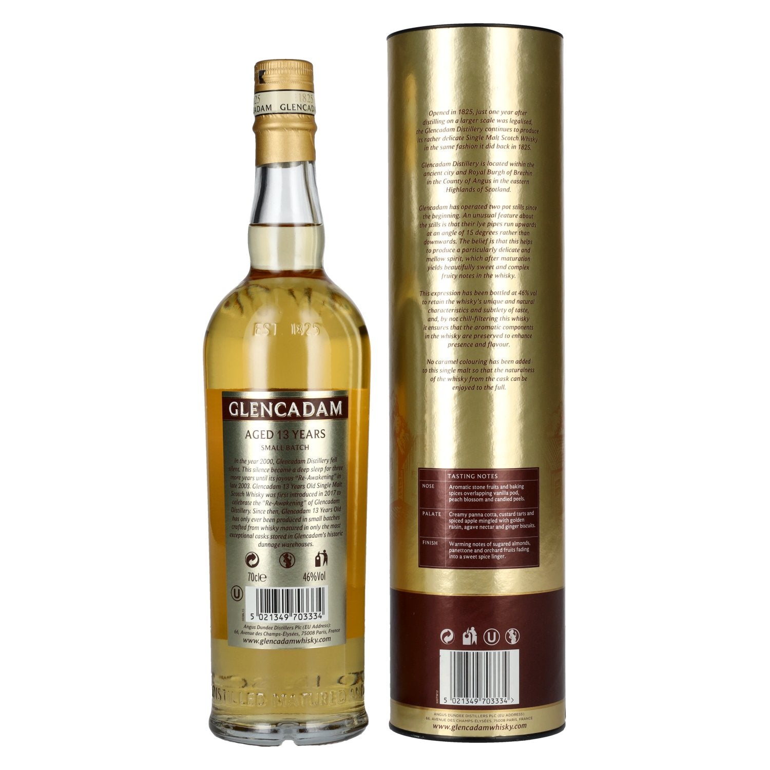 Glencadam 13 Years Old SMALL BATCH Highland Single Malt Scotch 46% Vol. 0.7l in gift box