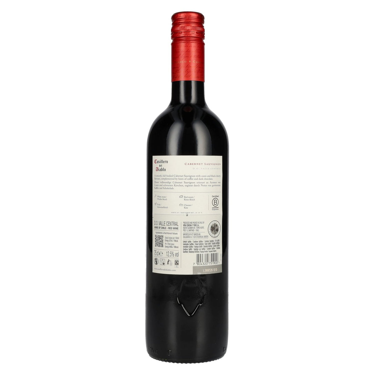 Concha y Toro Casillero del Diablo CABERNET SAUVIGNON Reserva 2024 12.5% ABV 0.75l