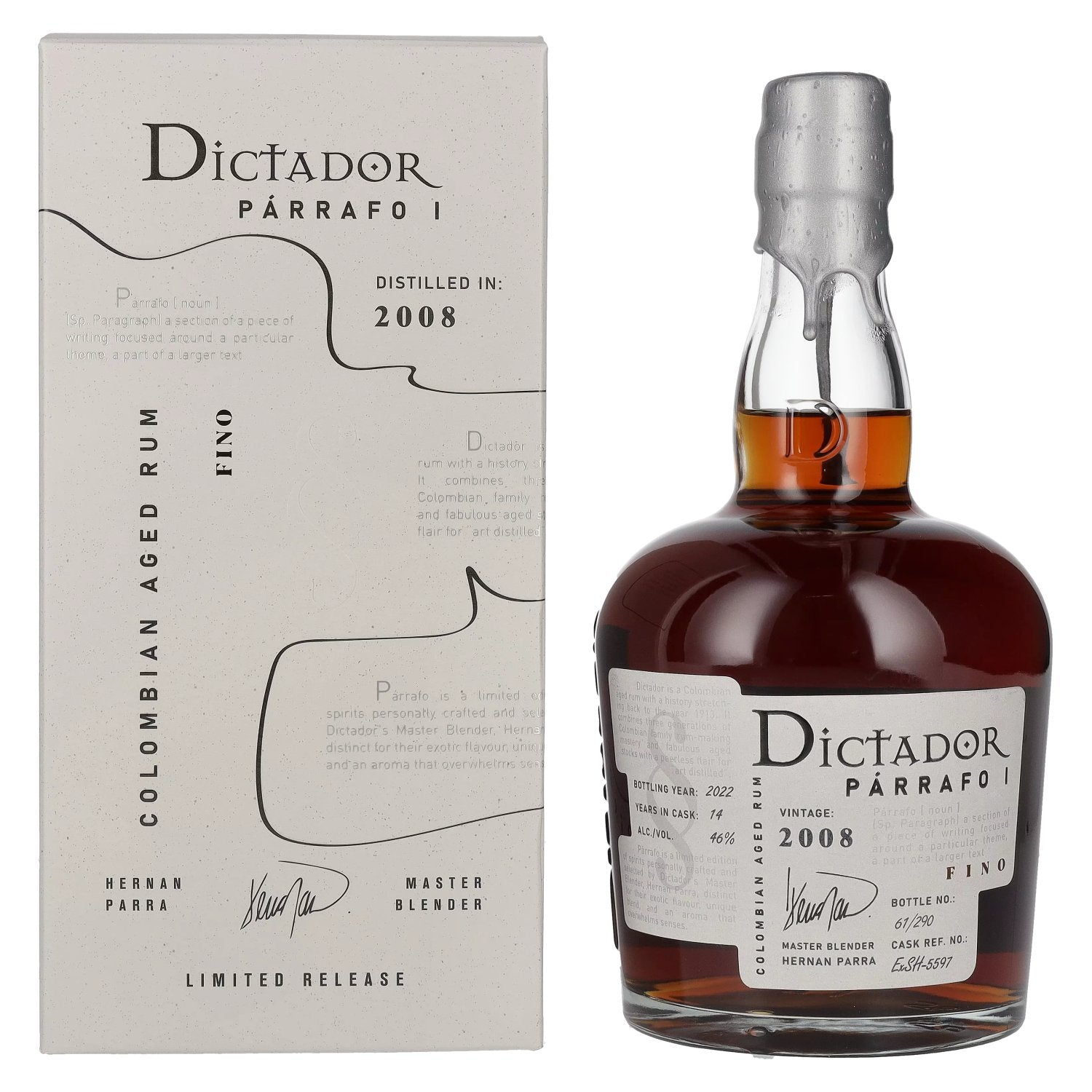 Dictador PÁRRAFO I 14 Years Old FINO Vintage 2008 46% Vol. 0.7l in gift box