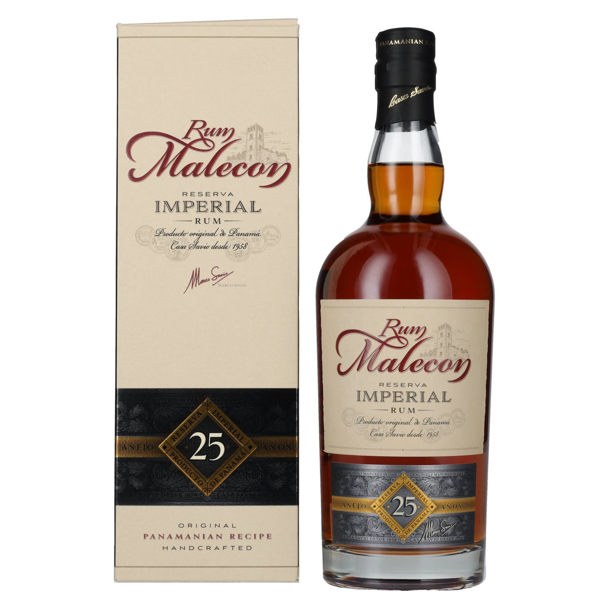 Rum Malecon 25 Reserva Imperial Rum 40% Vol. 0.7L in Gift Box