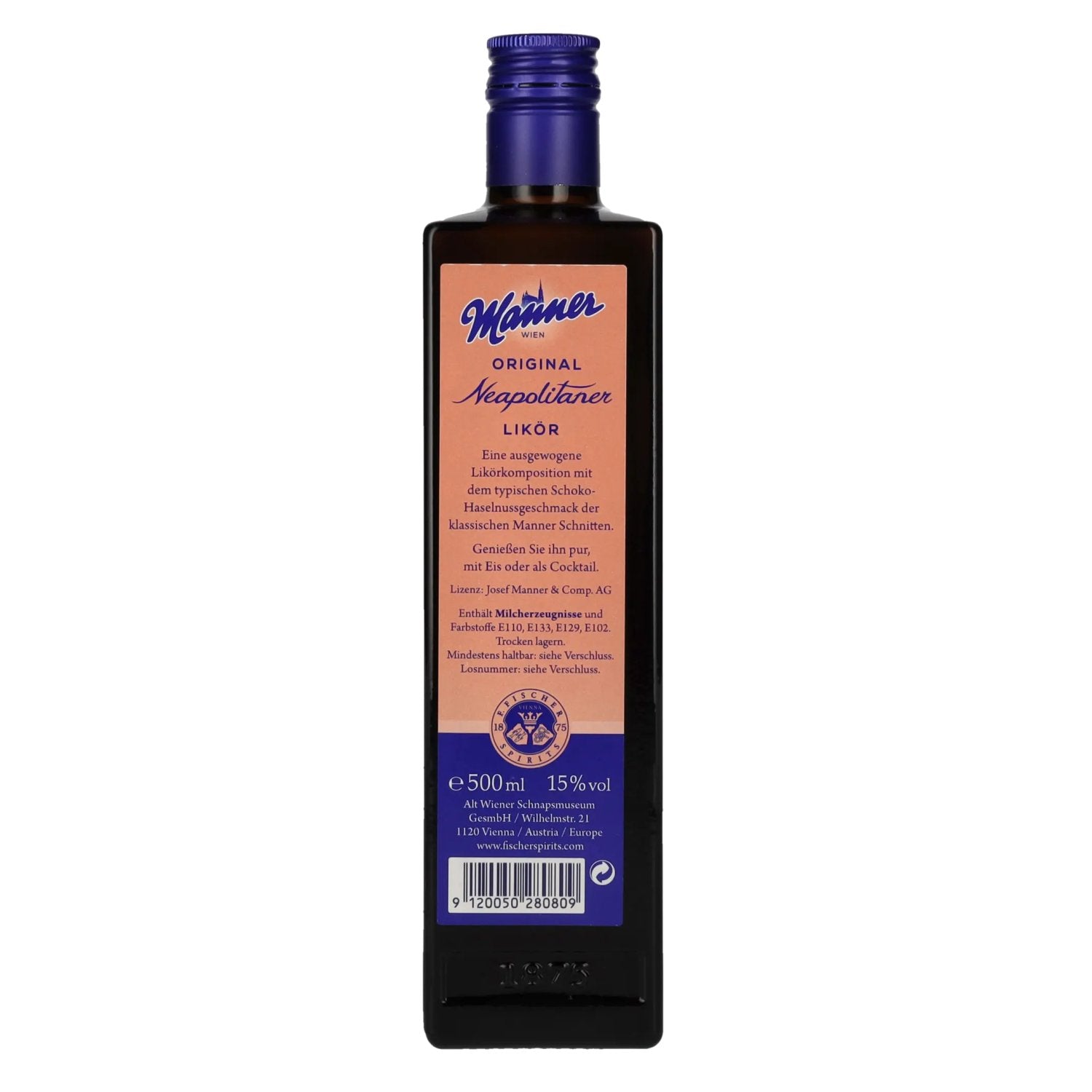 Manner Original Neapolitaner Cream Liqueur 15% Vol. 0.5l