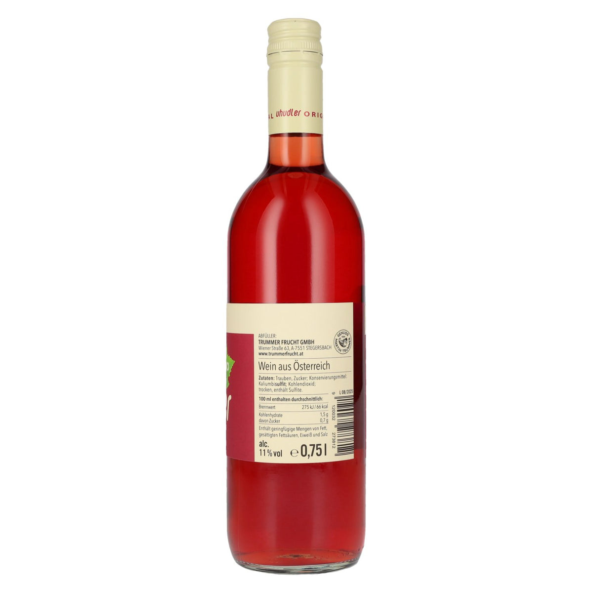 Trummer Uhudler Organic 11% ABV 0.75 l
