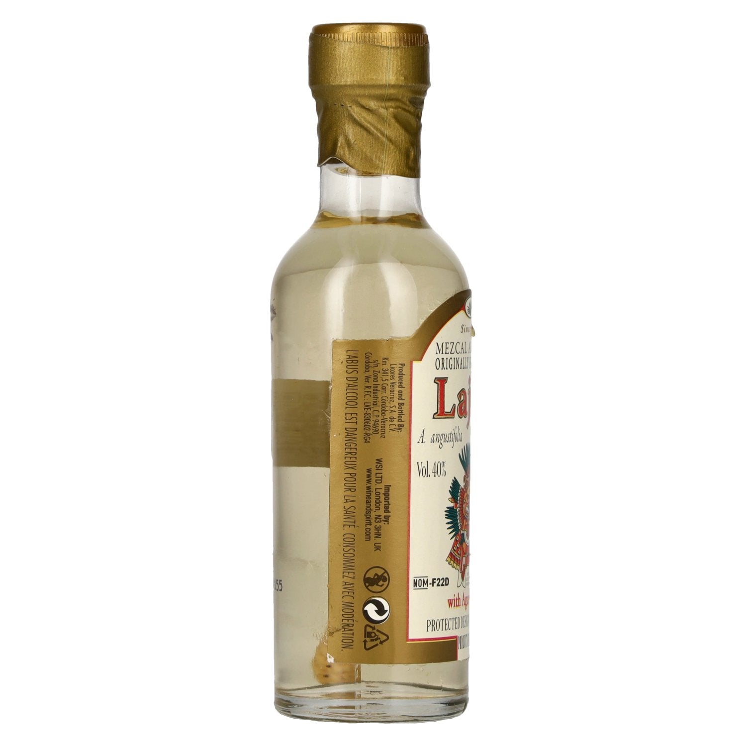 Lajita Mezcal Oaxaqueño with Agave Worm 40% Vol. 0.05l