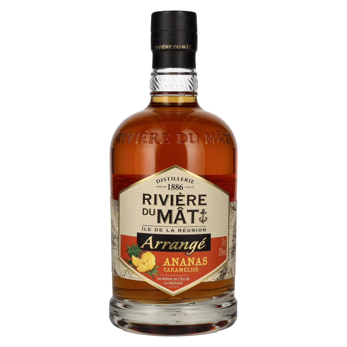 Rivière du Mât Arranged RUM CARAMELIZED PINEAPPLE 35% Vol. 0.7l
