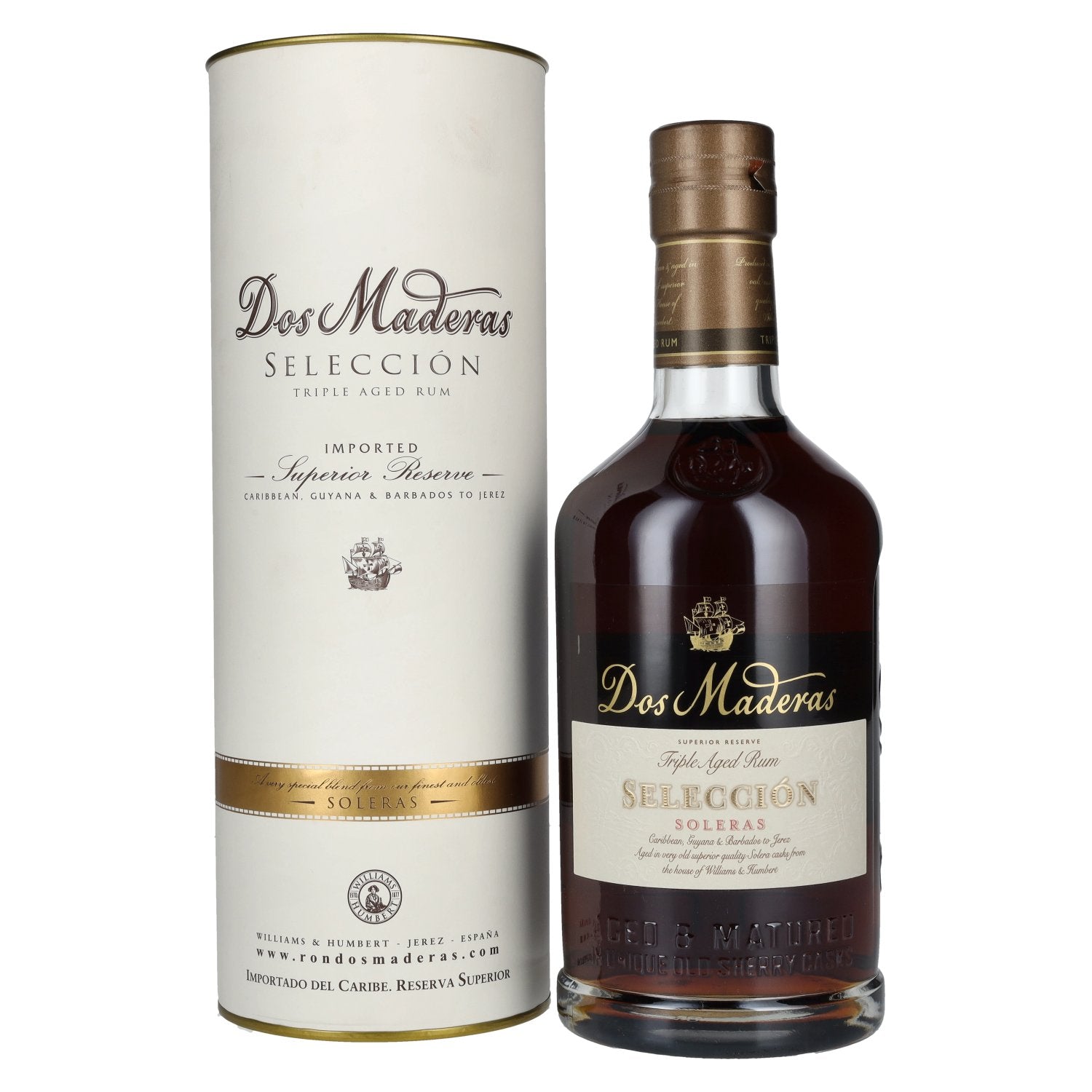 Dos Maderas Selección Superior Reserve Triple Aged Rum 42% Vol. 0.7l in gift box