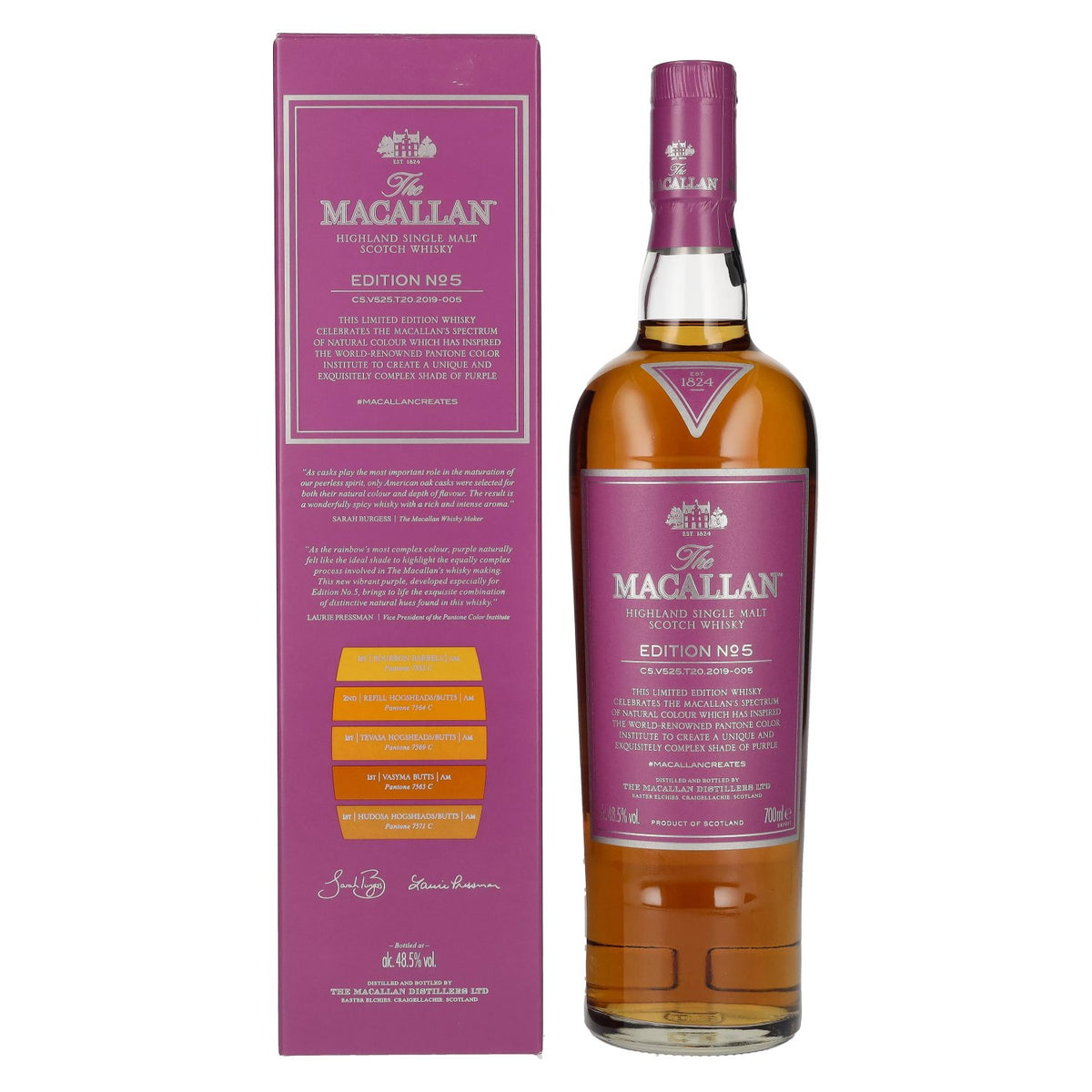 The Macallan EDITION N° 5 Highland Single Malt 48.5% Vol. 0.7l in gift box