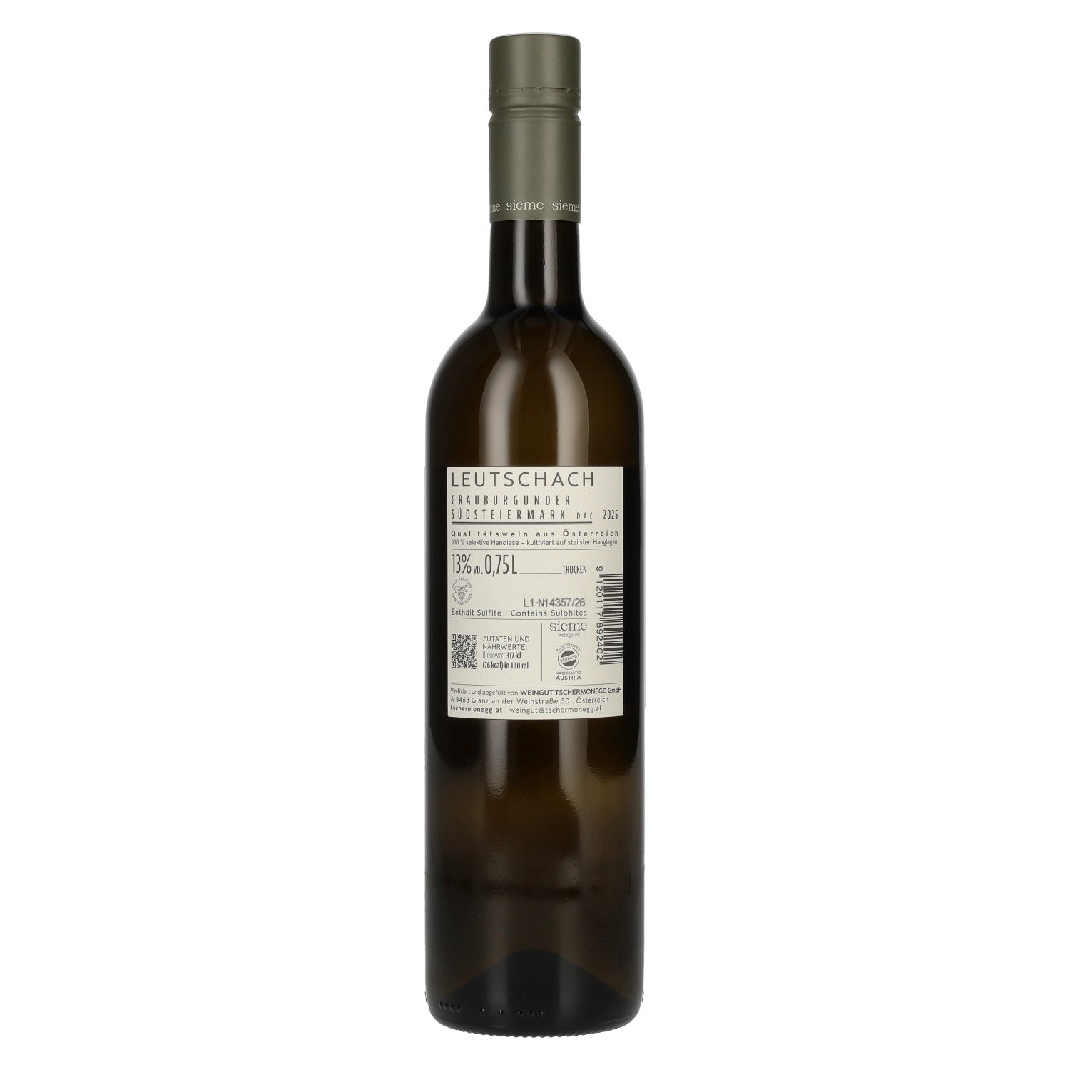 Tschermonegg Pinot Gris Leutschach South Styria DAC 2025 13% vol. 0.75 l