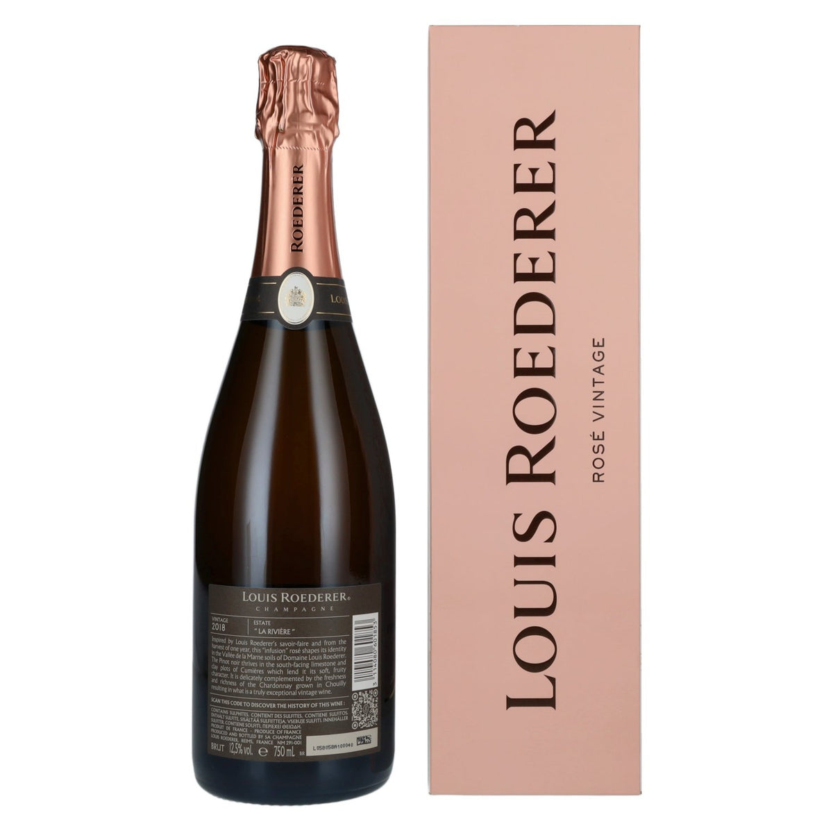 Louis Roederer Champagne ROSÉ Vintage 2018 12,5% Vol. 0,75l in Geschenkbox