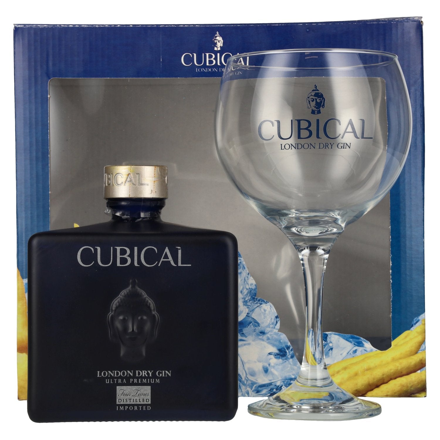 Cubical Ultra Premium London Dry Gin 45% Vol. 0.7l in gift box with glass