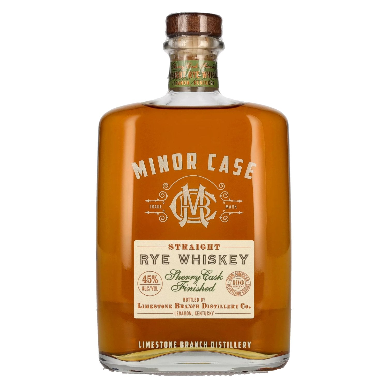 Minor Case Straight RYE WHISKEY Sherry Cask Finished 45% Vol. 0.7l