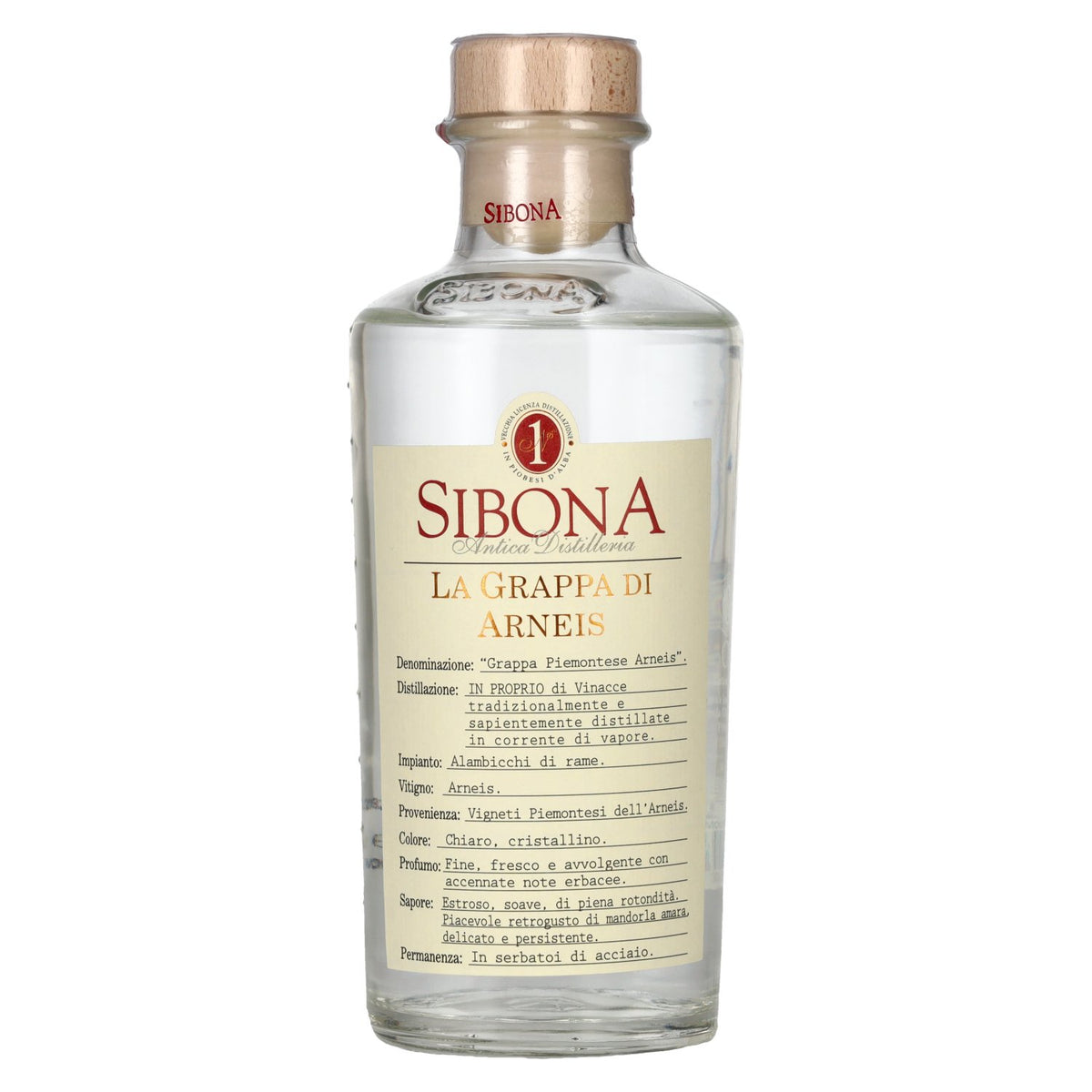 Sibona La Grappa di ARNEIS 40% ABV 0.5l