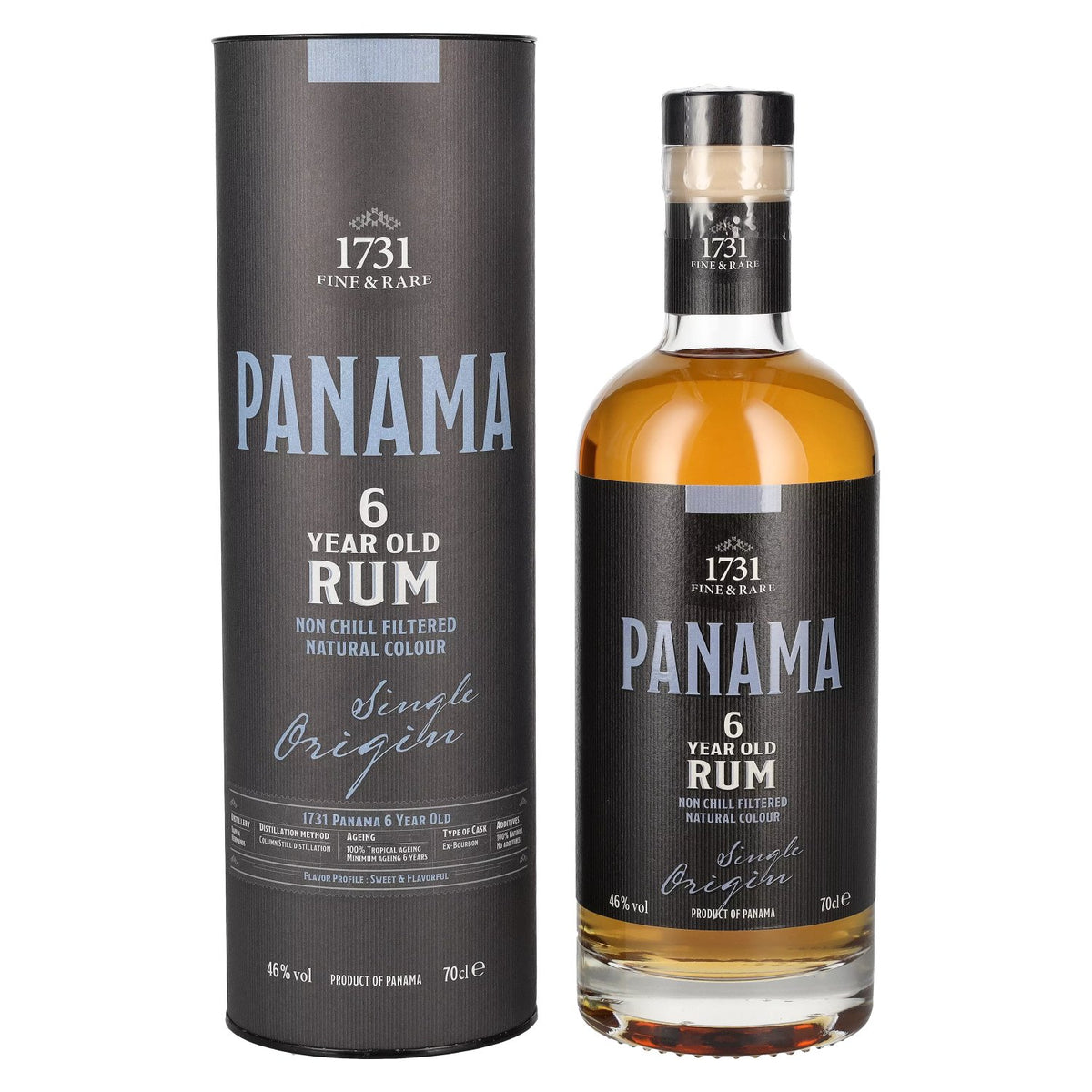 1731 Fine &amp; Rare PANAMA 6-Year-Old Single Origin Rum 46% vol. 0.7 l in a gift box