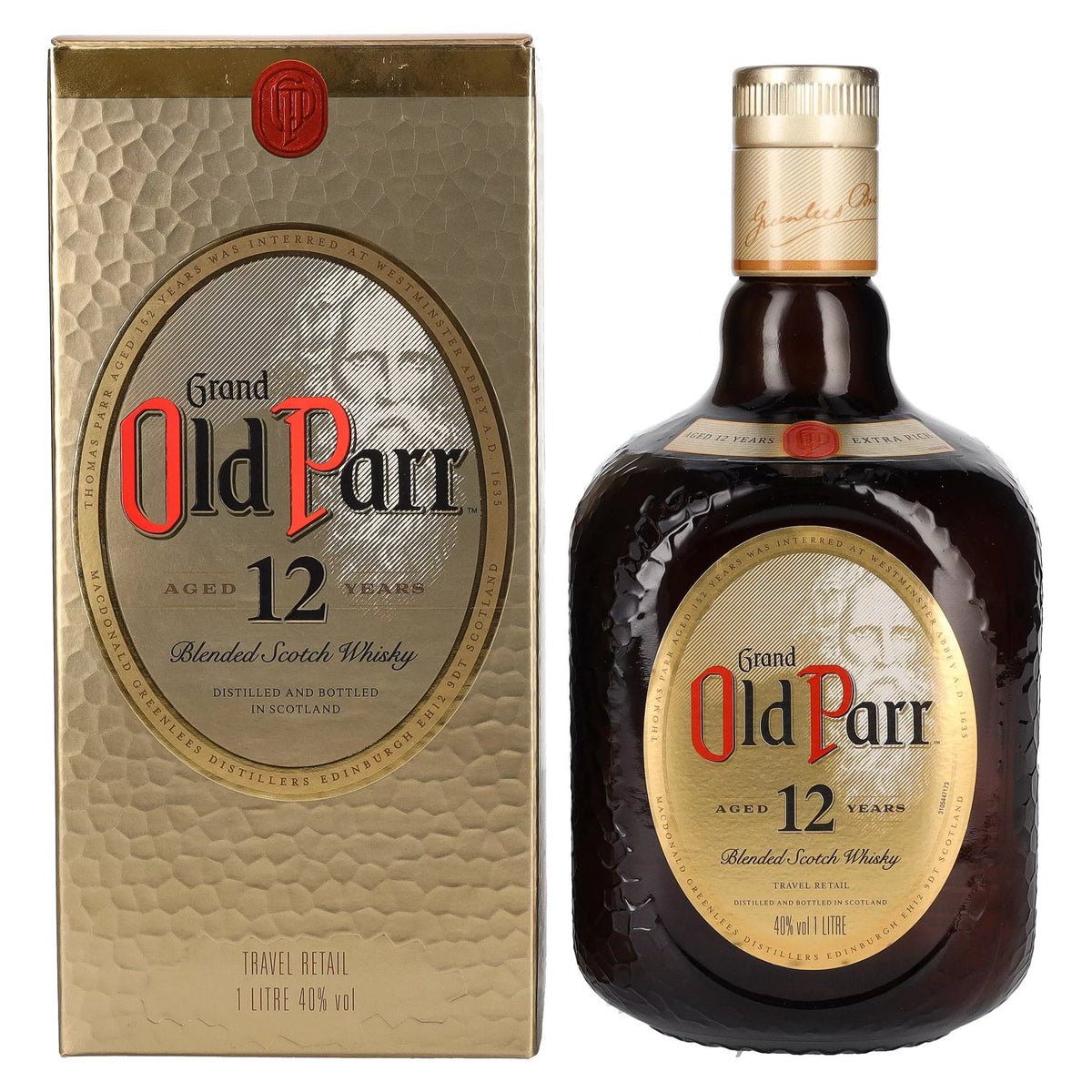 Grand Old Parr 12 Years Old Blended Scotch Whisky 40% Vol. 1l in Gift Box