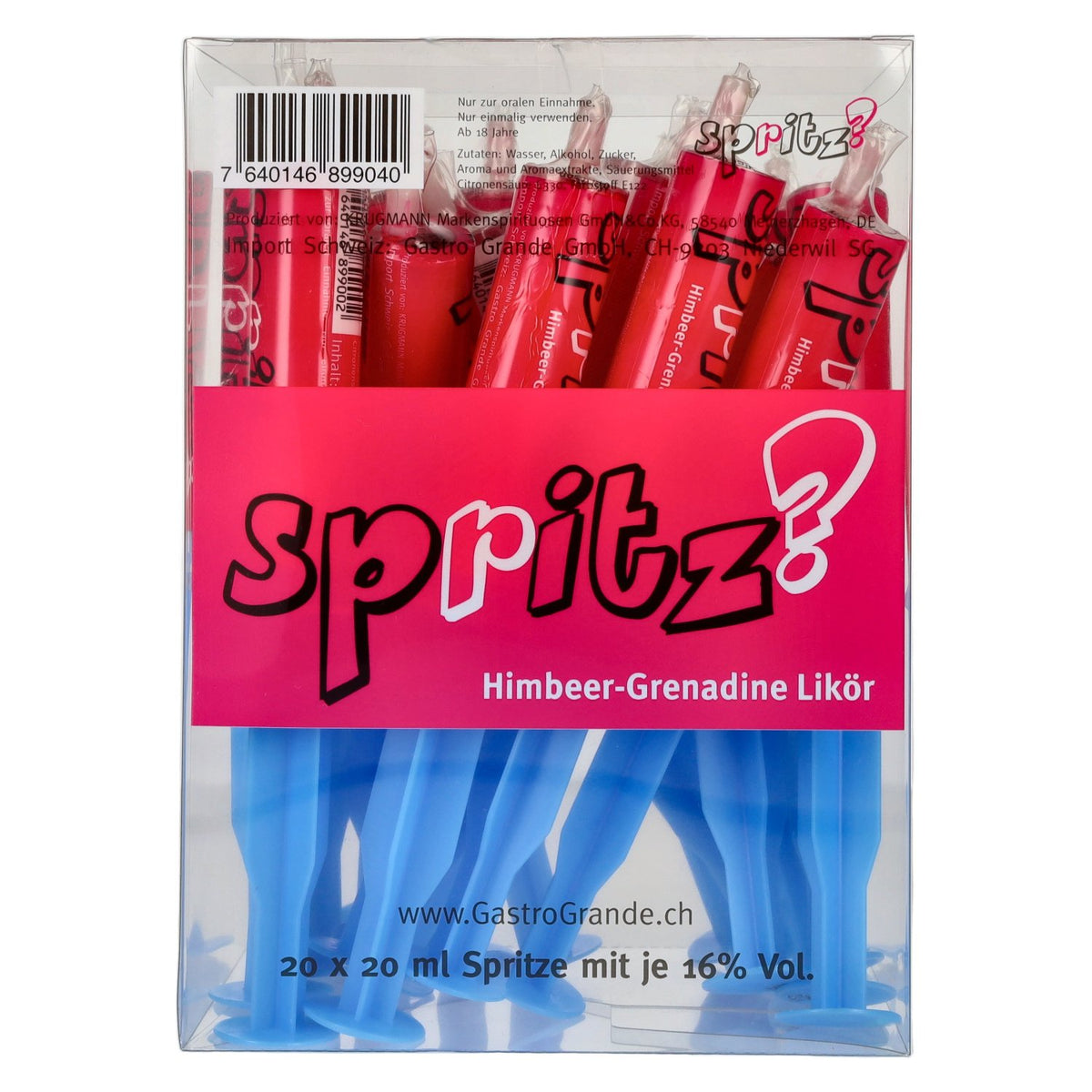 Krugmann Spritz Raspberry Grenadine Liqueur 16% vol. 20 x 0.02 l PET