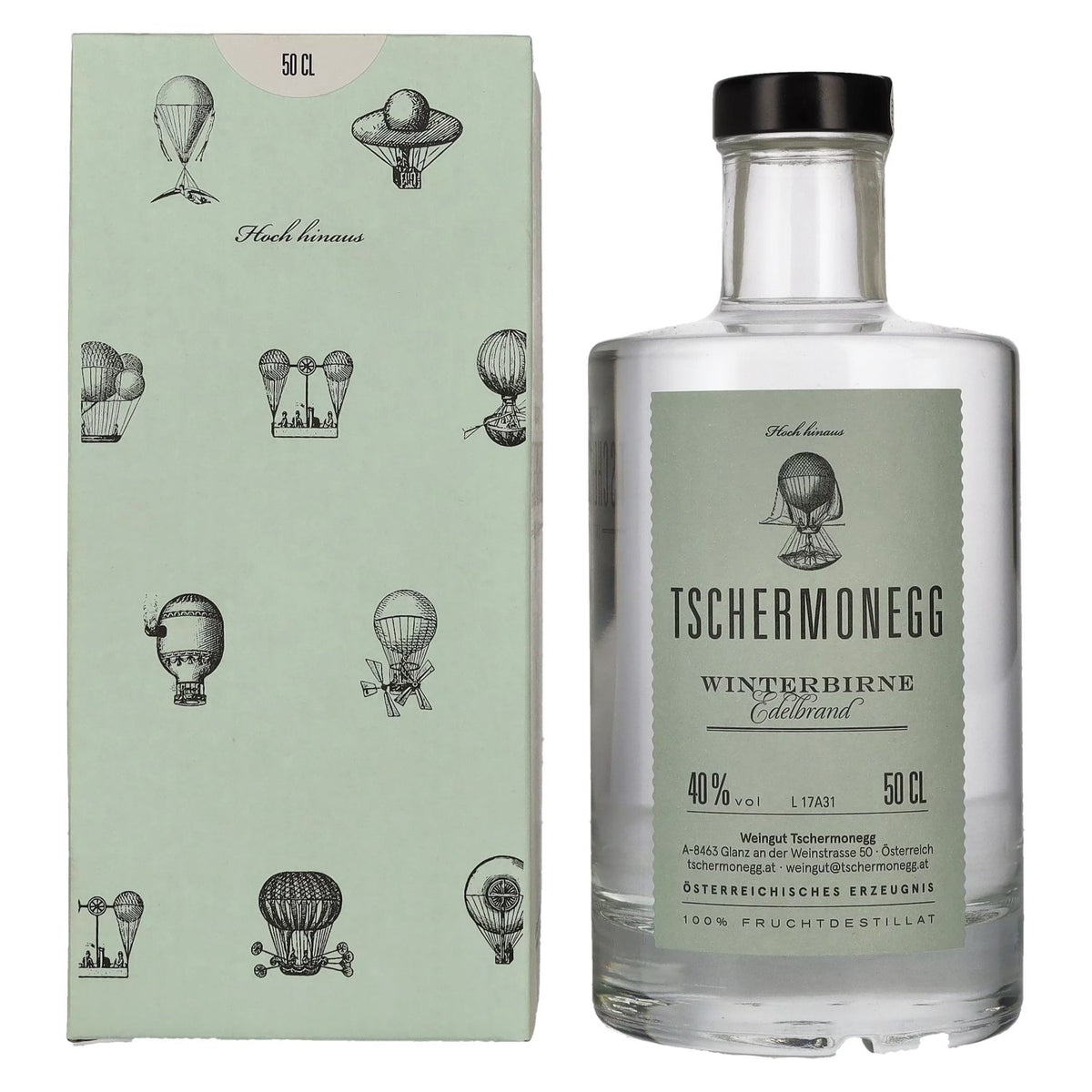 Tschermonegg Winter Pear Premium Brandy 40% Vol. 0.5l in gift box