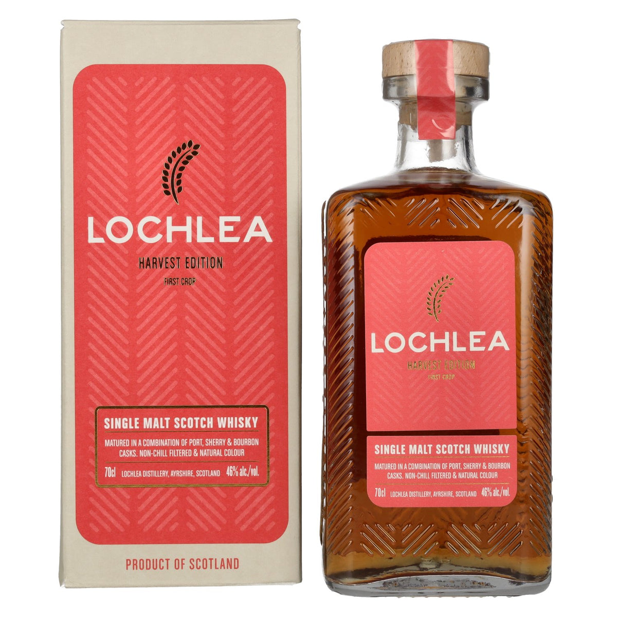 Lochlea HARVEST EDITION First Crop Single Malt Scotch Whisky 46% Vol. 0.7L in gift box