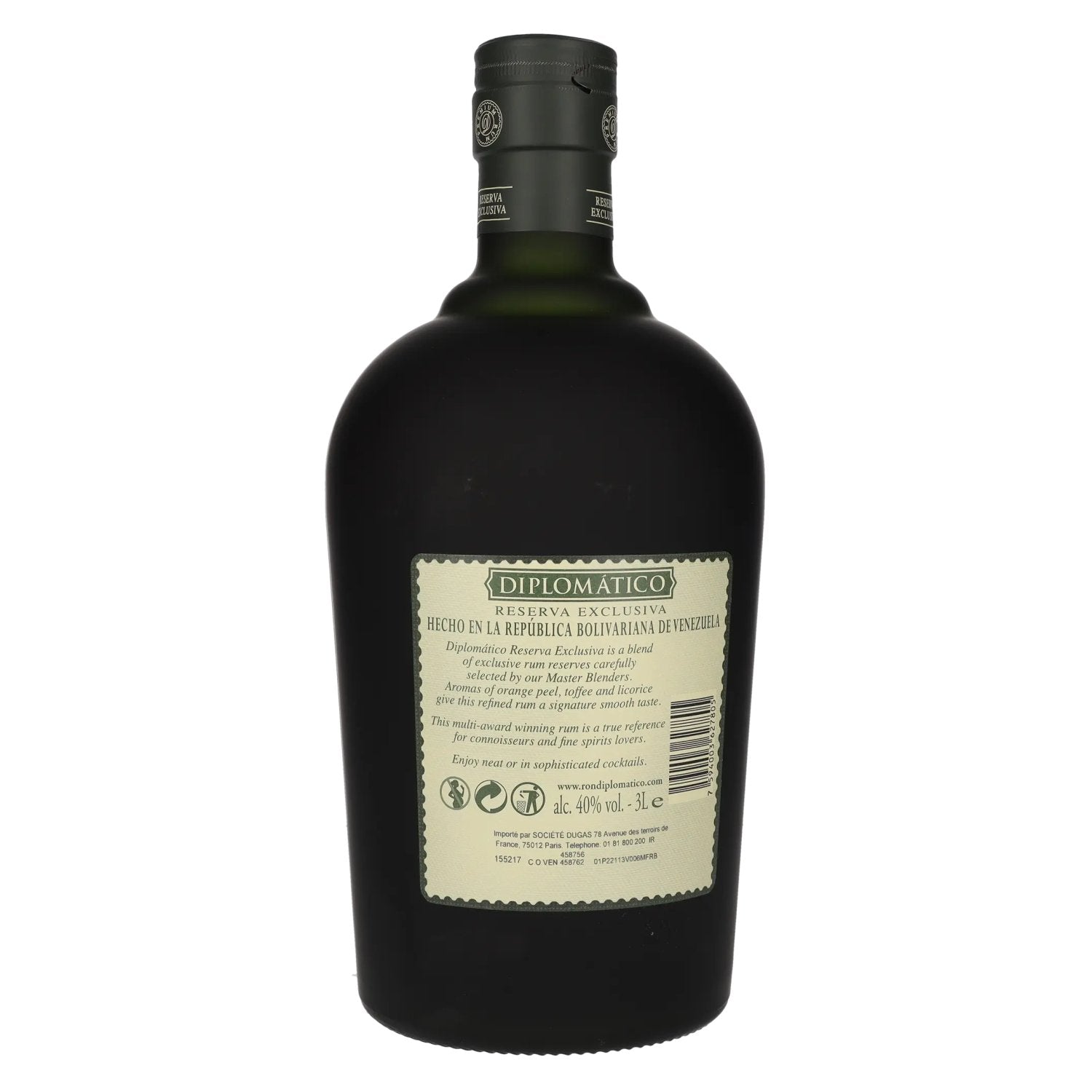 Diplomático RESERVA EXCLUSIVA Ron Antiguo 40% Vol. 3l