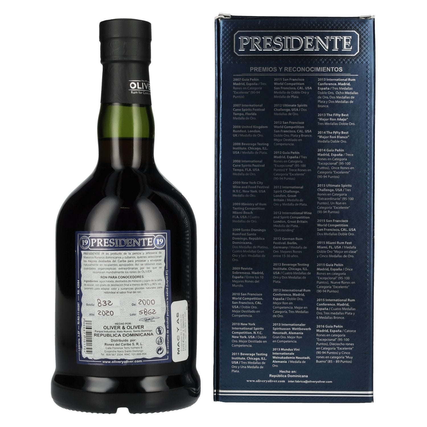 Presidente Marti 19 Sistema Solera 40% Vol. 0,7l in Geschenkbox